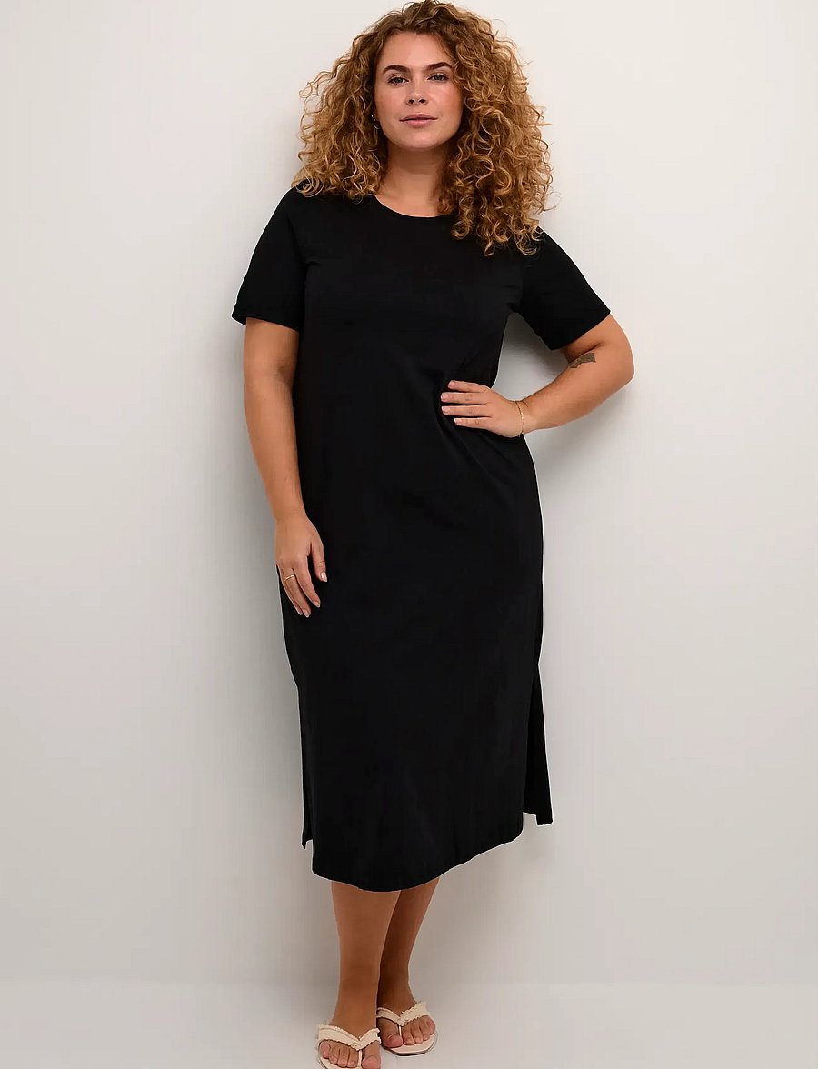 Kaffe Curve - KCcaline Dress - t-särkkleidid - black deep - 3