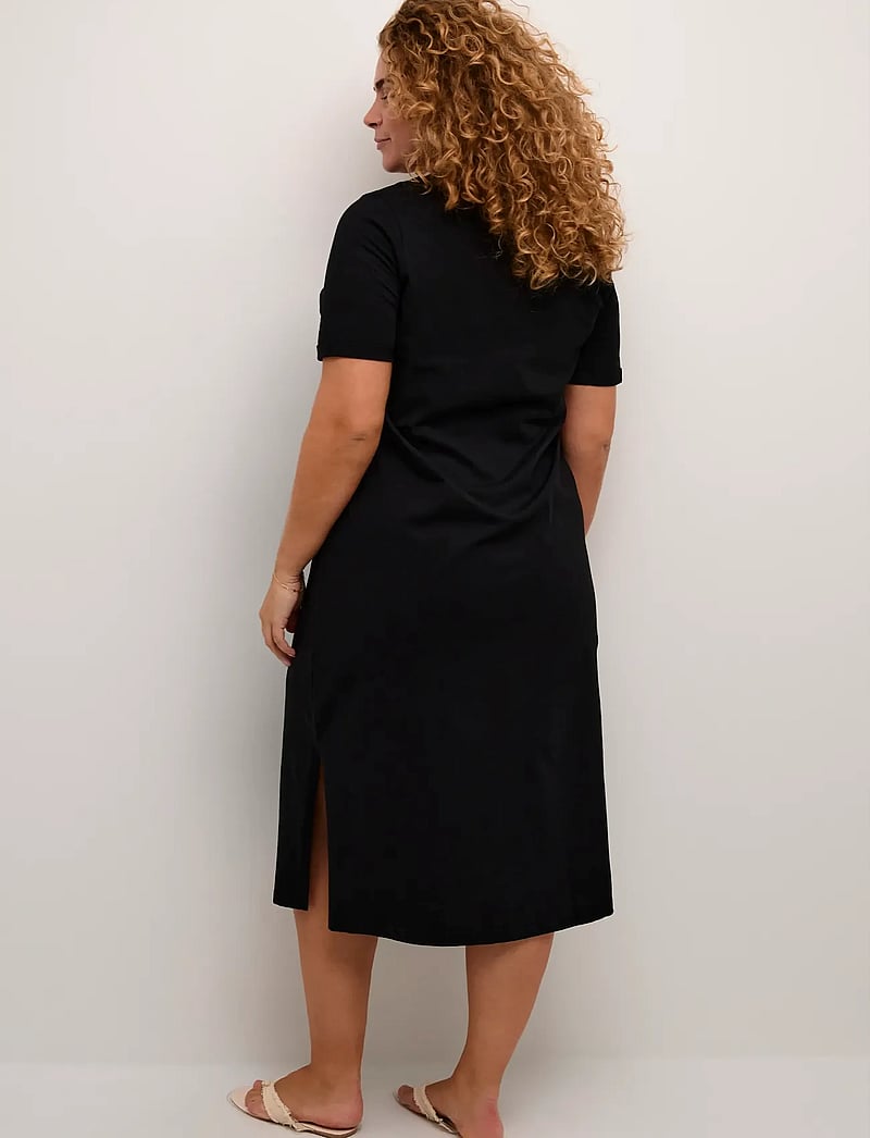 Kaffe Curve - KCcaline Dress - t-shirt-kleider - black deep - 4