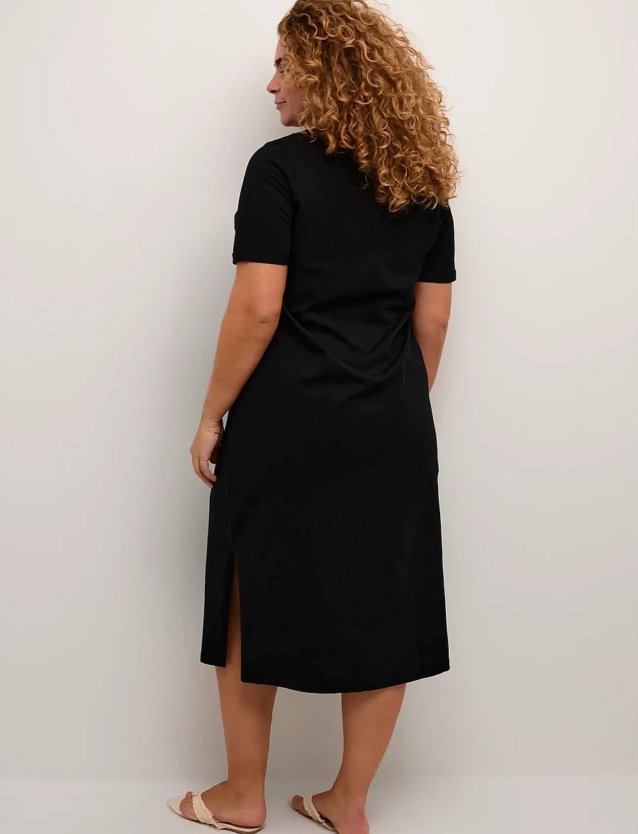 Kaffe Curve - KCcaline Dress - t-särkkleidid - black deep - 4