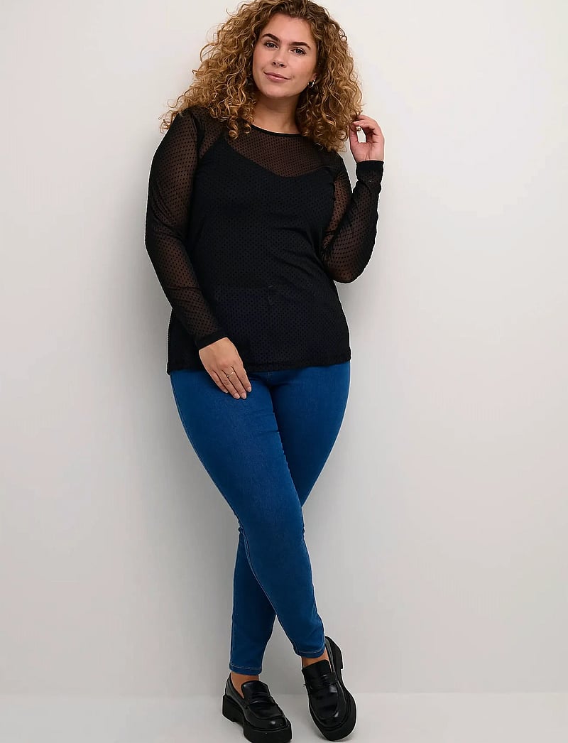 Kaffe Curve - KCflocku Blouse - black deep - 3