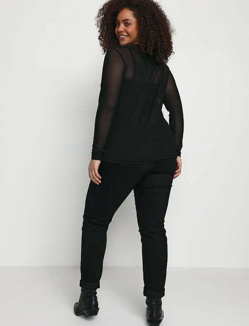 Kaffe Curve - KCflocku Blouse - black deep - 4