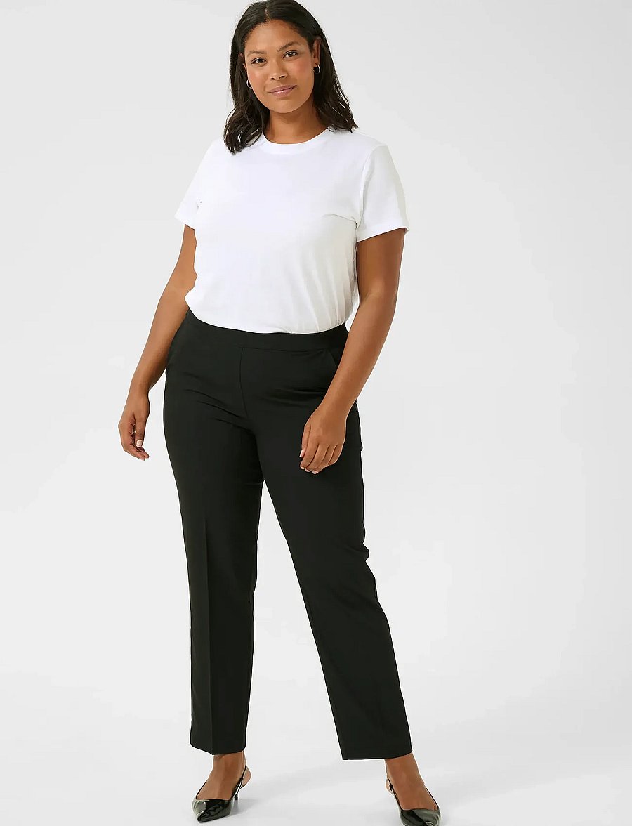Kaffe Curve - KCsakira Long Pants - sirged püksid - black deep - 3