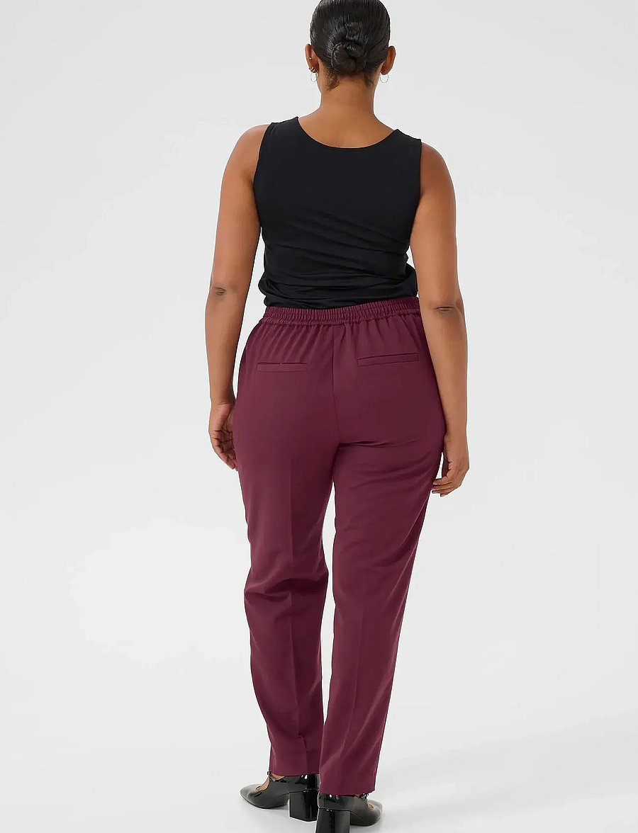 Kaffe Curve - KCsakira Long Pants - bukser med lige ben - windsor wine - 4