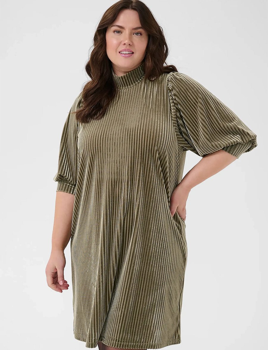 Kaffe Curve - KCcacanna Dress - kurze kleider - morel - 0