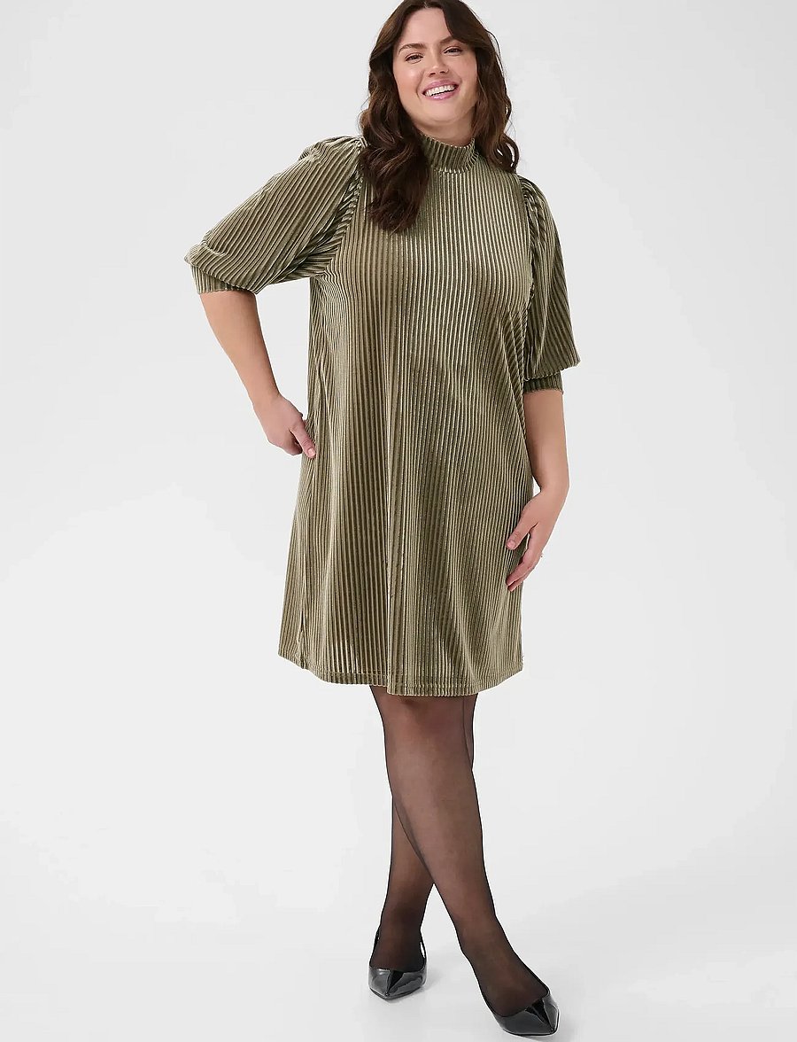 Kaffe Curve - KCcacanna Dress - kurze kleider - morel - 3