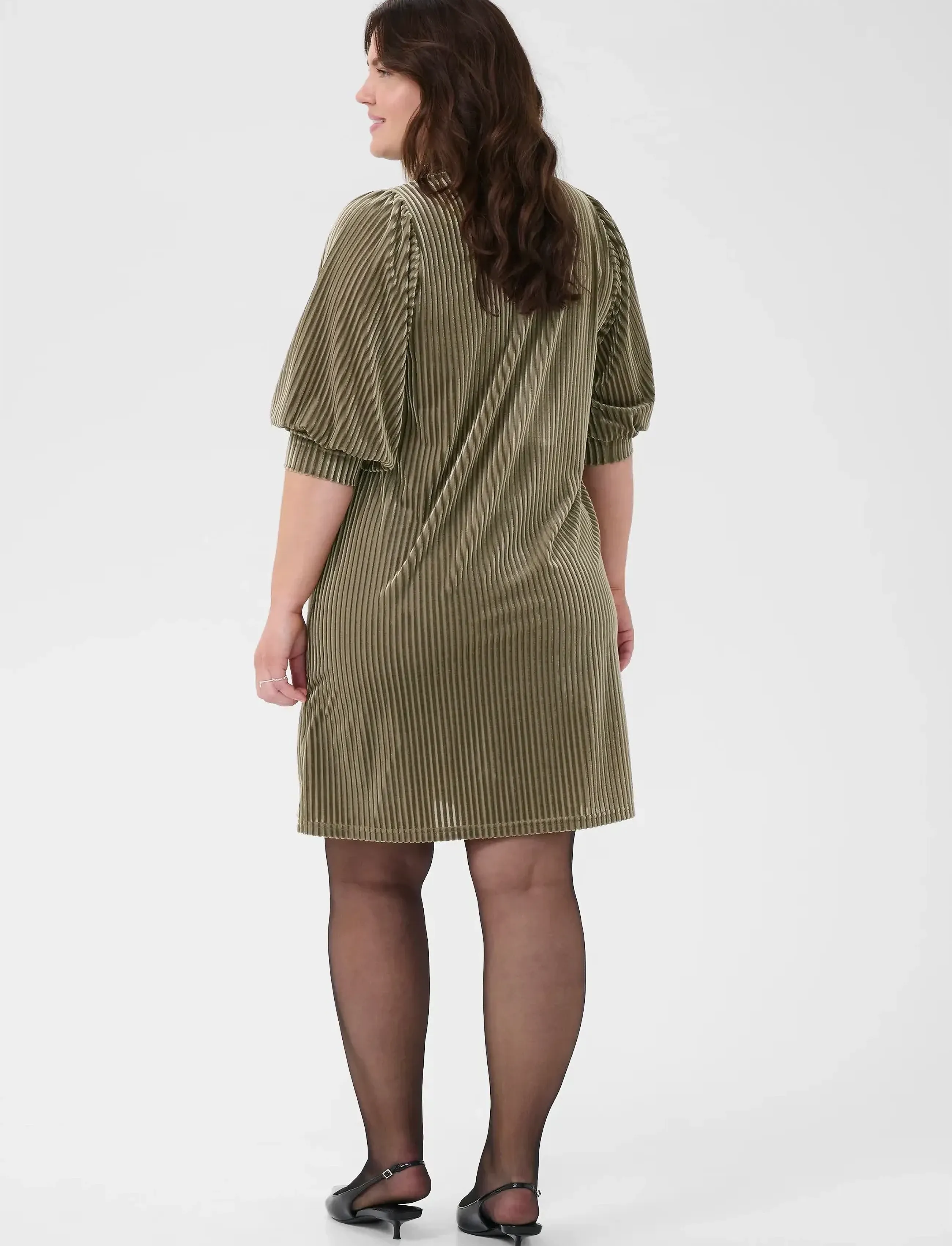 Kaffe Curve - KCcacanna Dress - korta klänningar - morel - 4