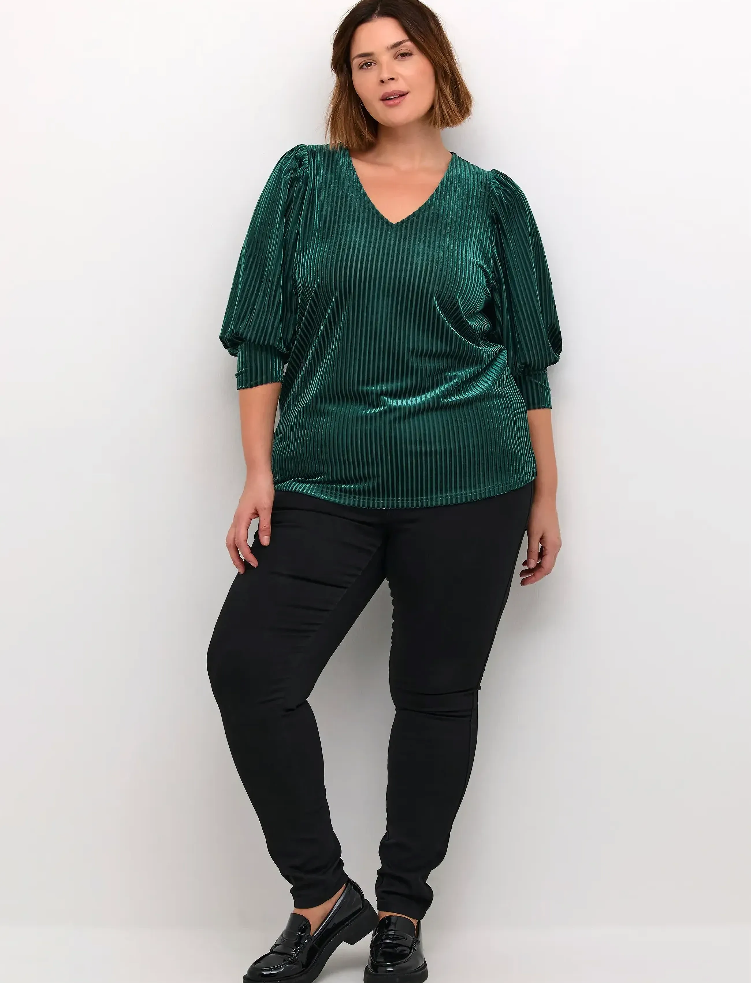 Kaffe Curve - KCcacanna Blouse - kortærmede bluser - garden topiary cc. - 3