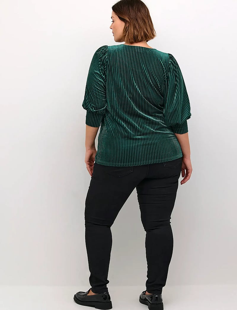 Kaffe Curve - KCcacanna Blouse - kurzämlige blusen - garden topiary cc. - 4