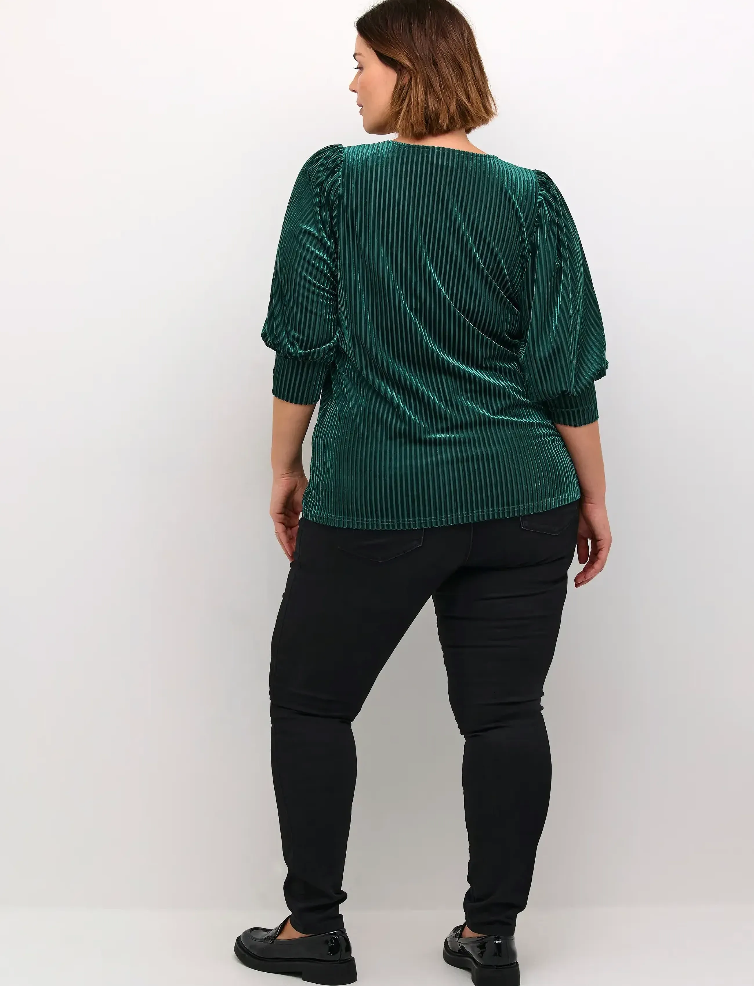 Kaffe Curve - KCcacanna Blouse - kortærmede bluser - garden topiary cc. - 4
