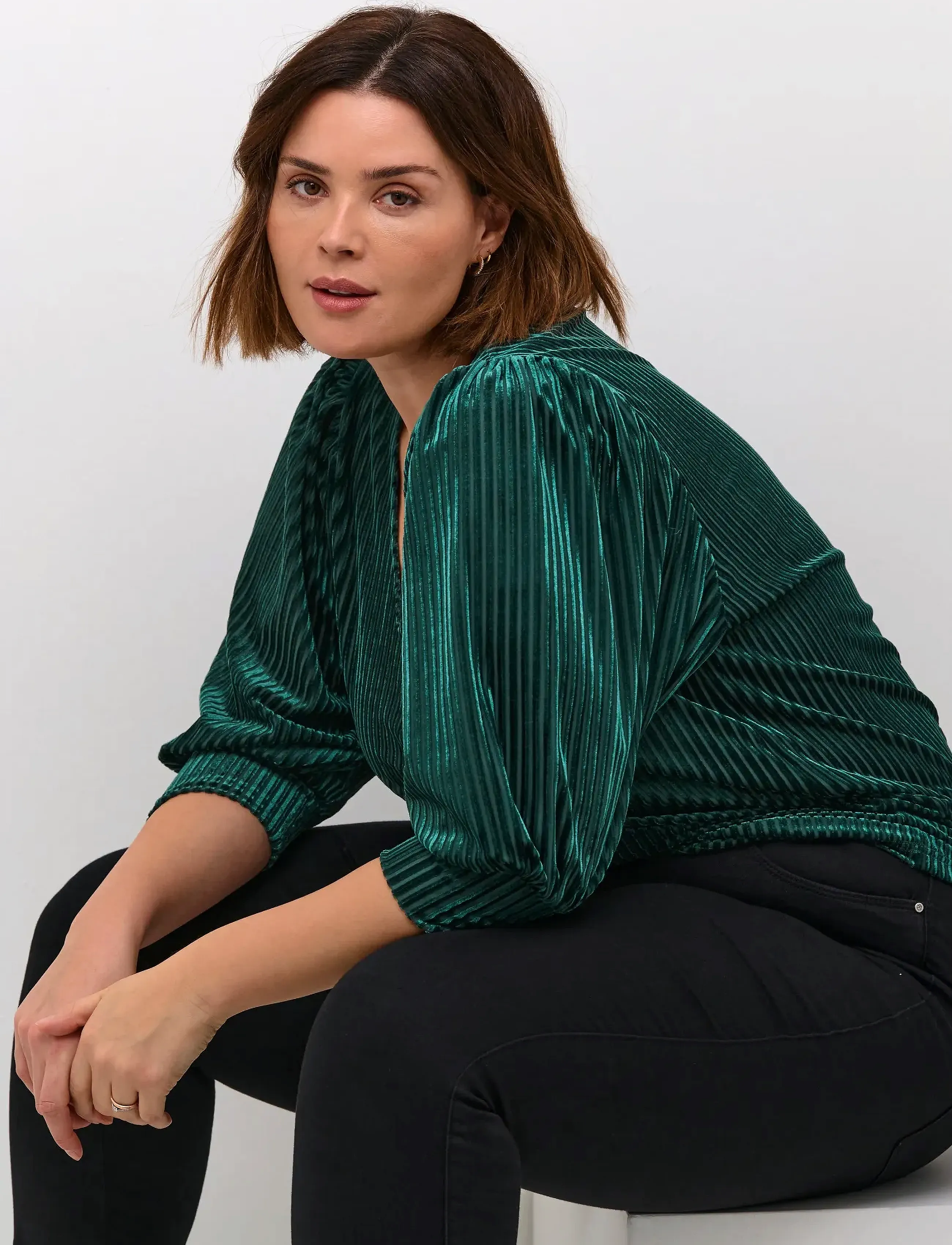 Kaffe Curve - KCcacanna Blouse - kortærmede bluser - garden topiary cc. - 5
