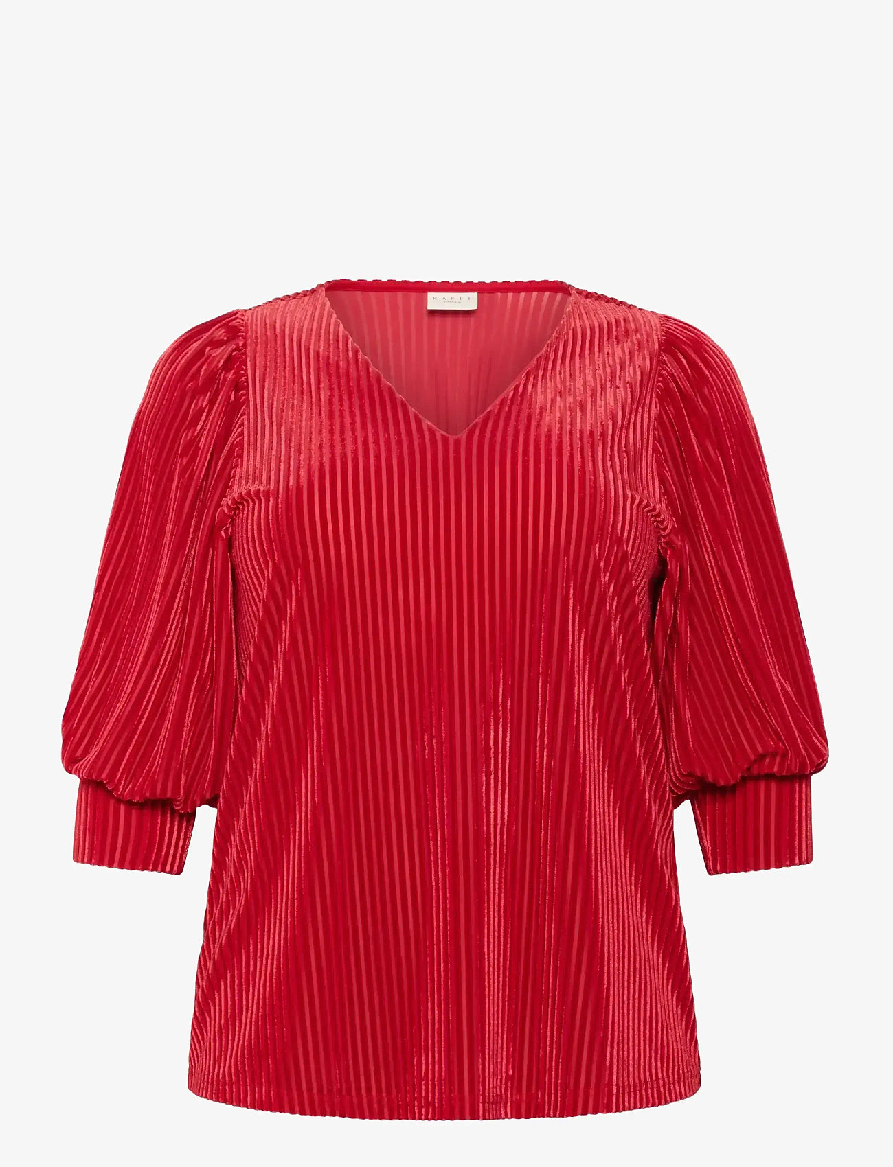 Kaffe Curve - KCcacanna Blouse - kortärmade blusar - haute red cc - 1