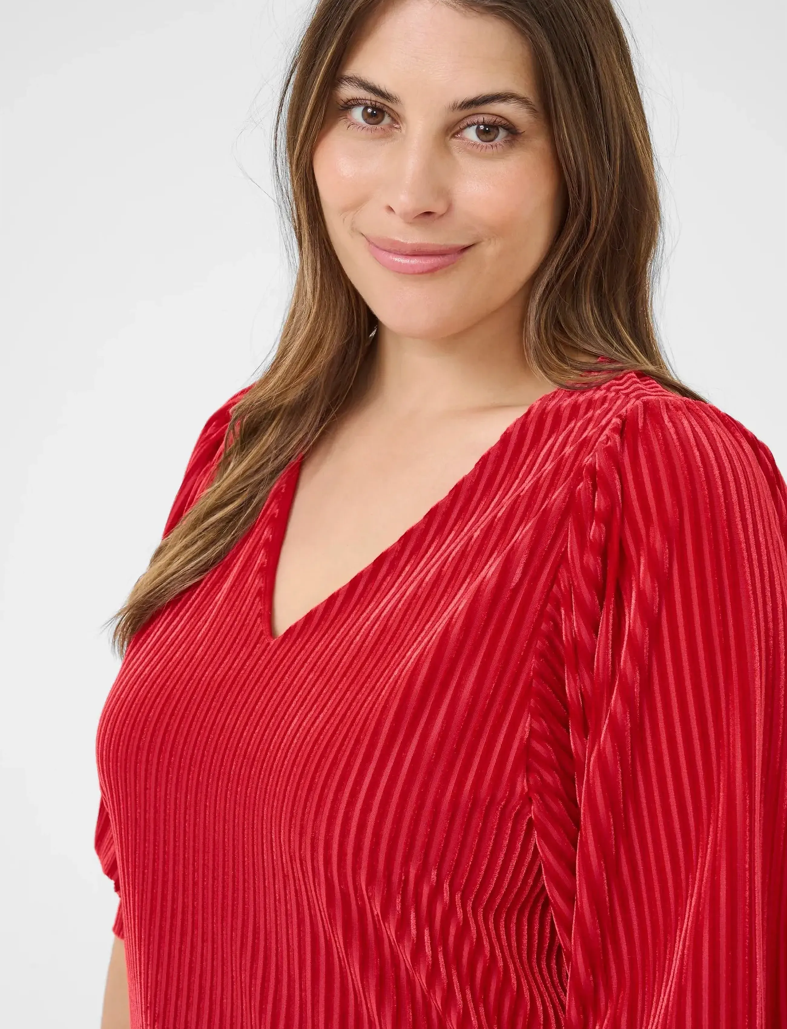 Kaffe Curve - KCcacanna Blouse - kurzämlige blusen - haute red cc - 5