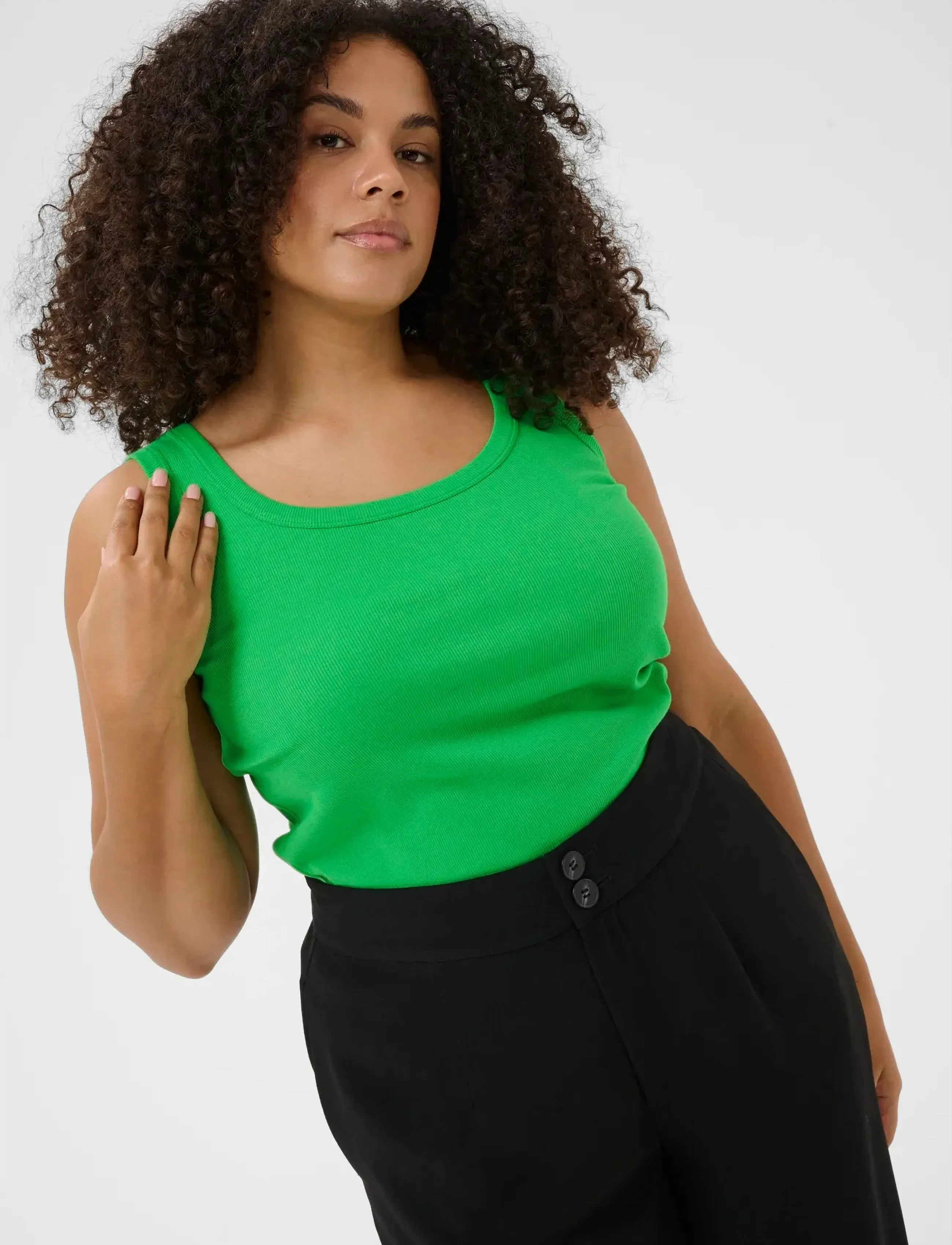 Kaffe Curve - KCcarina Tank Top - laveste priser - bright green - 5