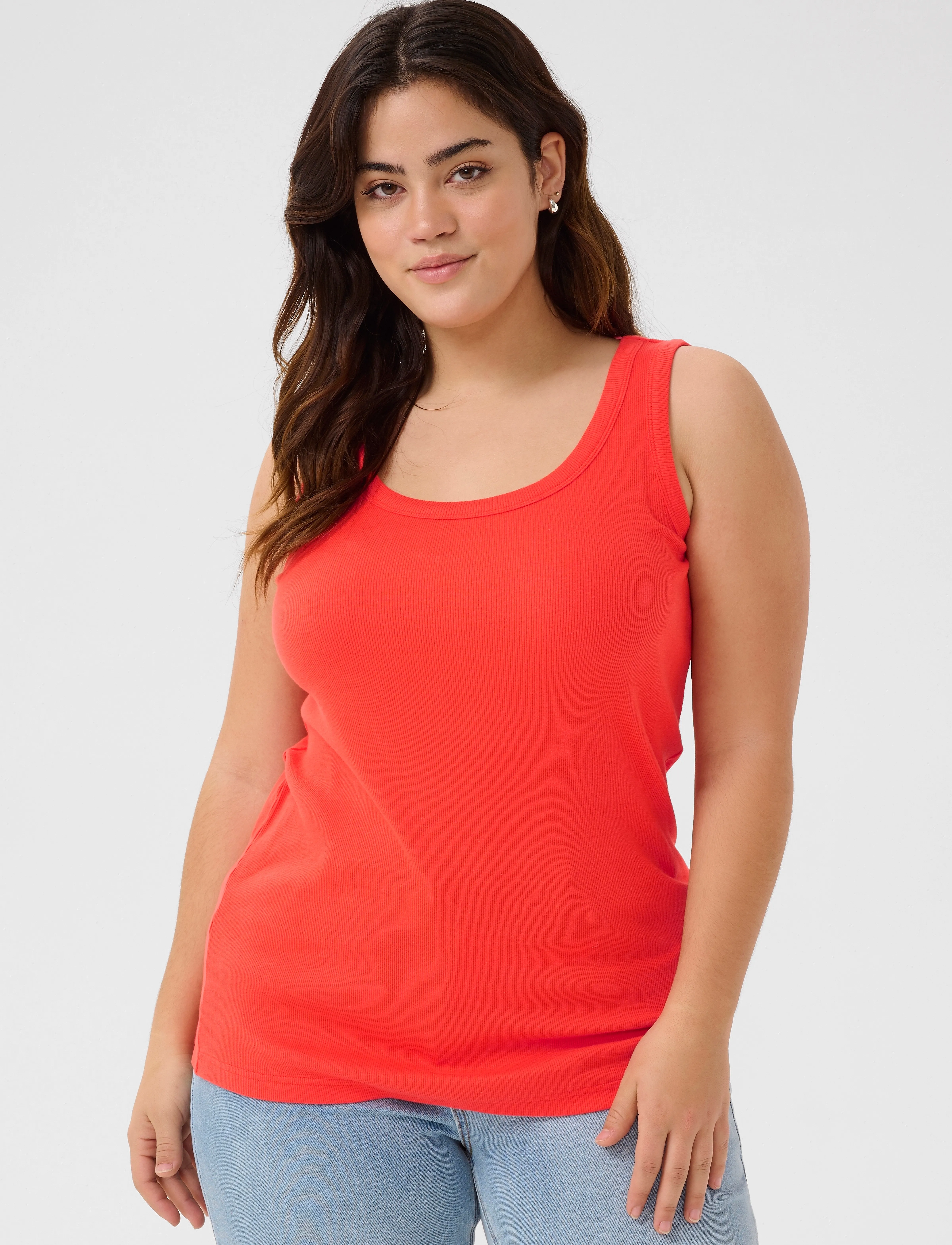 Kaffe Curve Kccarina Tank Top, Kvinder, Tank Top, Orange, Str: S