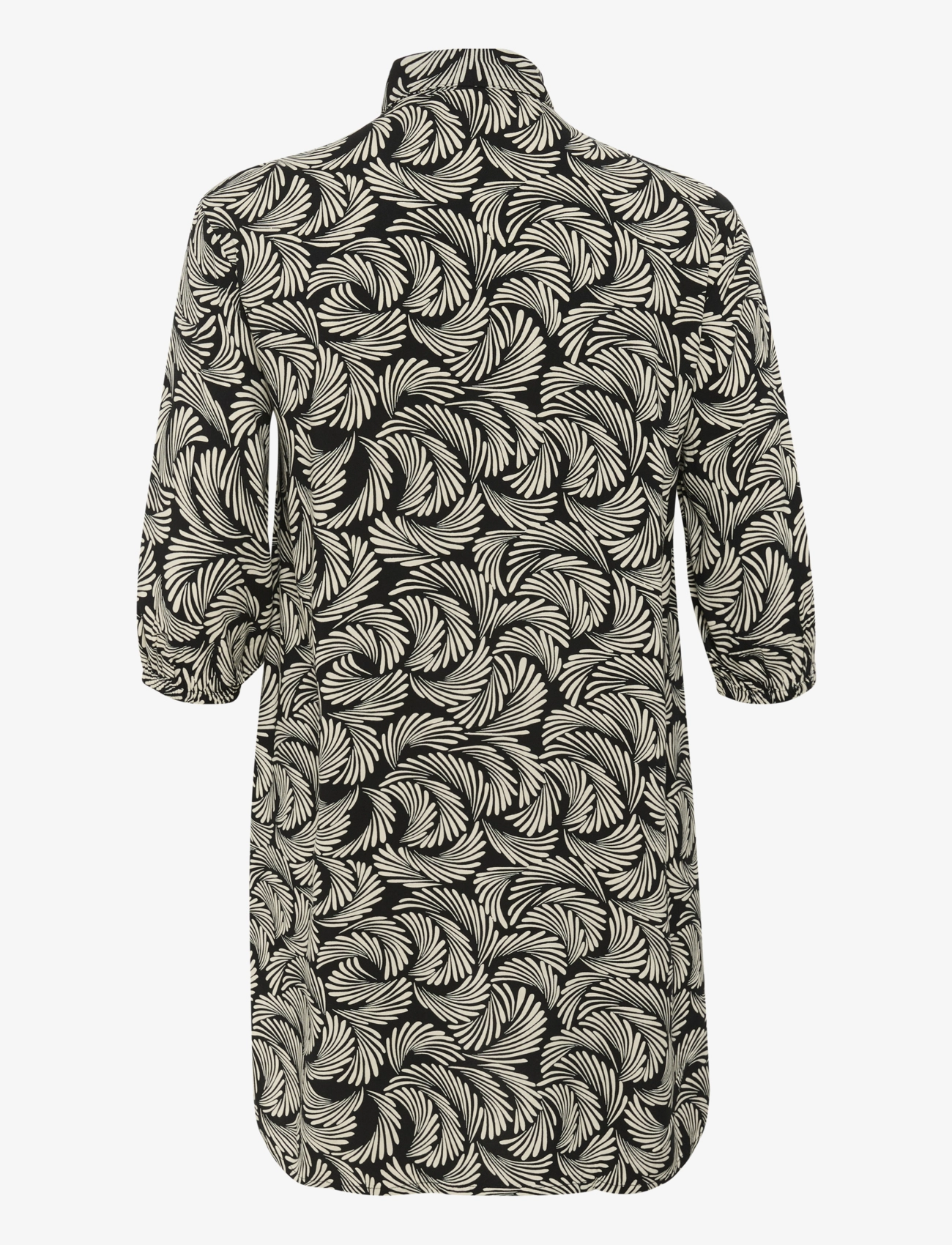 Kaffe Curve - KCsonna Shirt - tunikaer - black deep/antique white print - 2