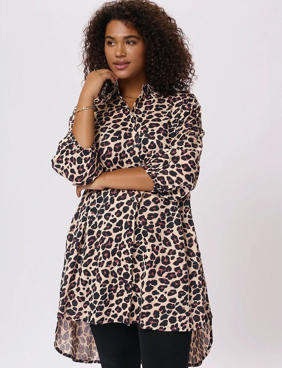Kaffe Curve - KCsonna Shirt - tunikor - leopard print - 0