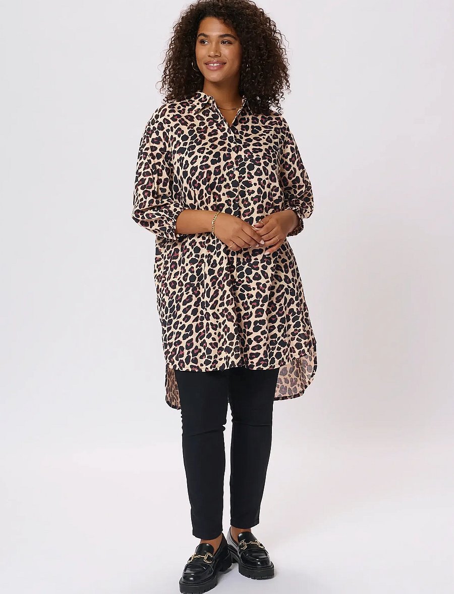 Kaffe Curve - KCsonna Shirt - tunikor - leopard print - 3