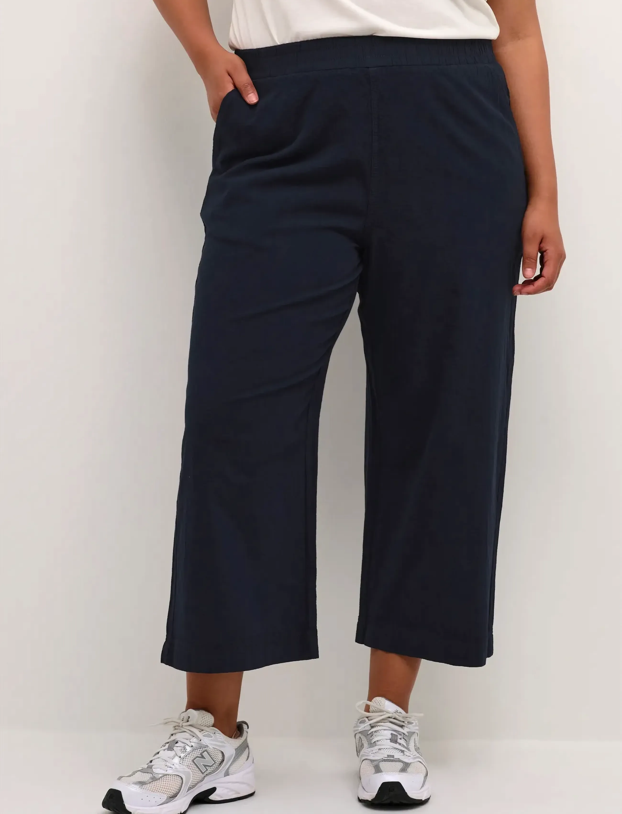 Kaffe Curve KCnana Culotte Pants - Riided - MIDNIGHT MARINE / navy