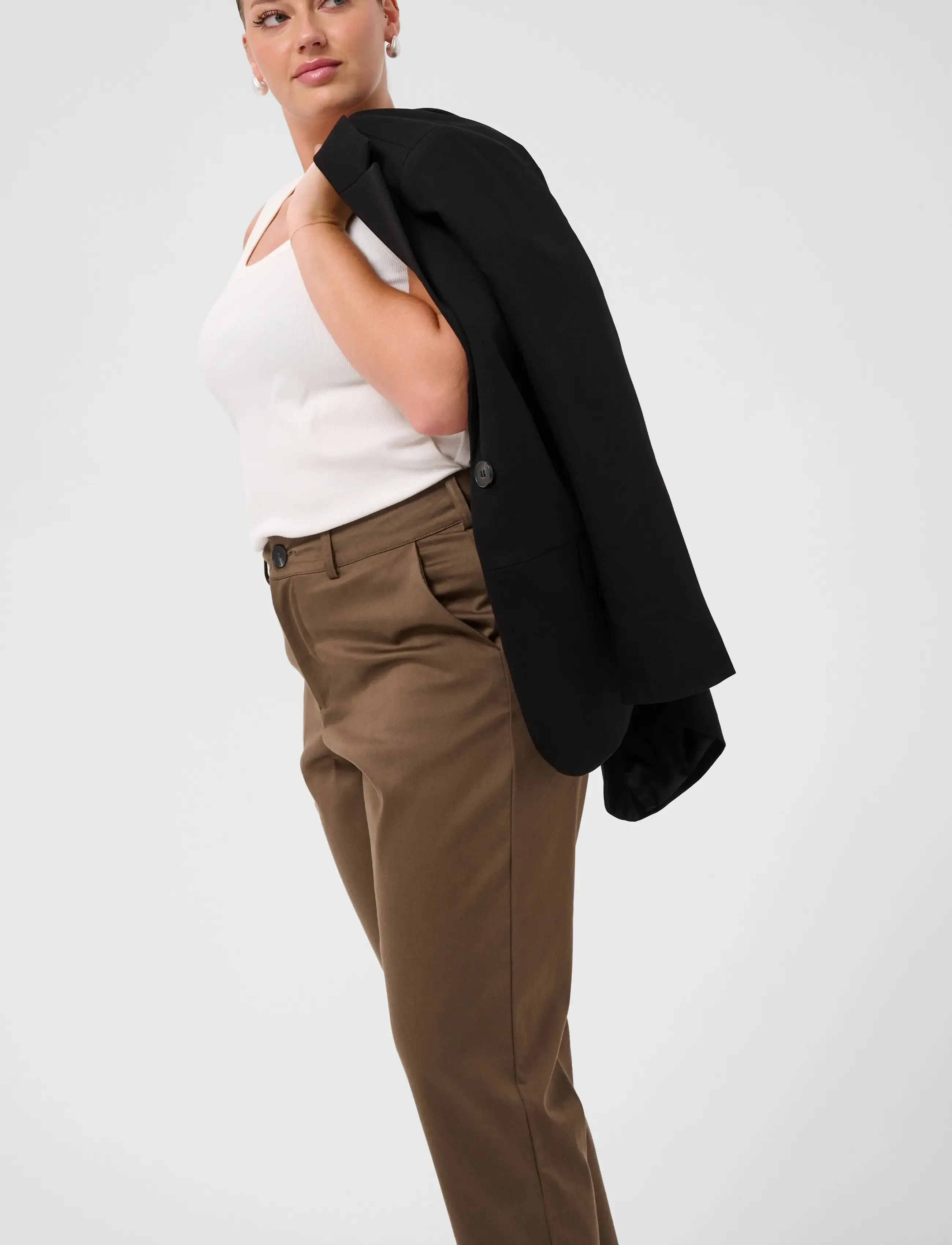 Kaffe Curve - KCleana Chino 7/8 Pants - chinos - carafe - 5