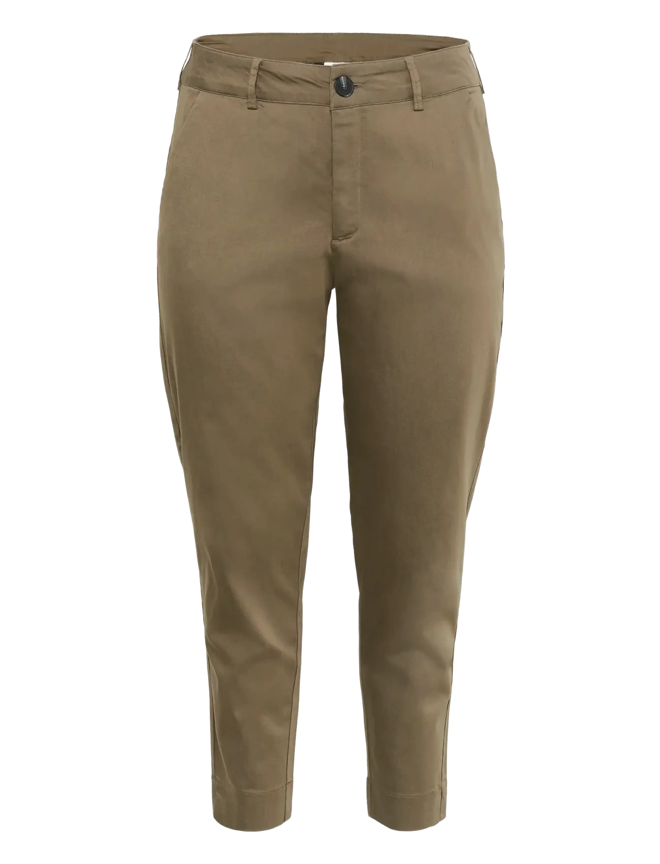 Kaffe Curve KCleana Chino 7/8 Pants - Tøj - MOREL / khaki/green