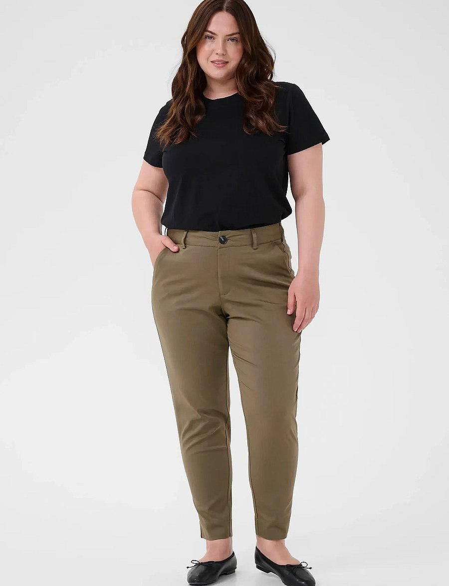 Kaffe Curve - KCleana Chino 7/8 Pants - chino püksid - morel - 3