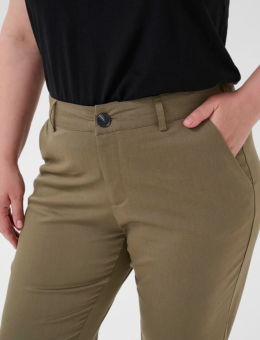 Kaffe Curve - KCleana Chino 7/8 Pants - chino püksid - morel - 5