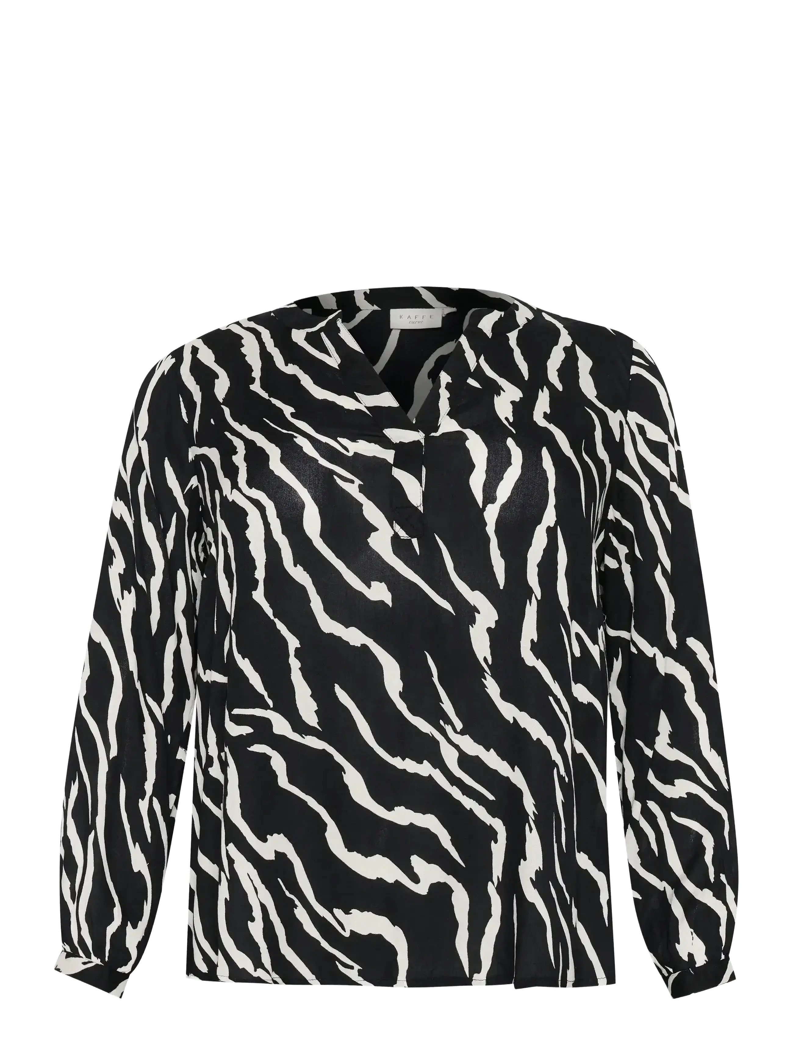 KAFFE CURVE Kcmirta Tilly Bluse Schwarz - 48 - Damen