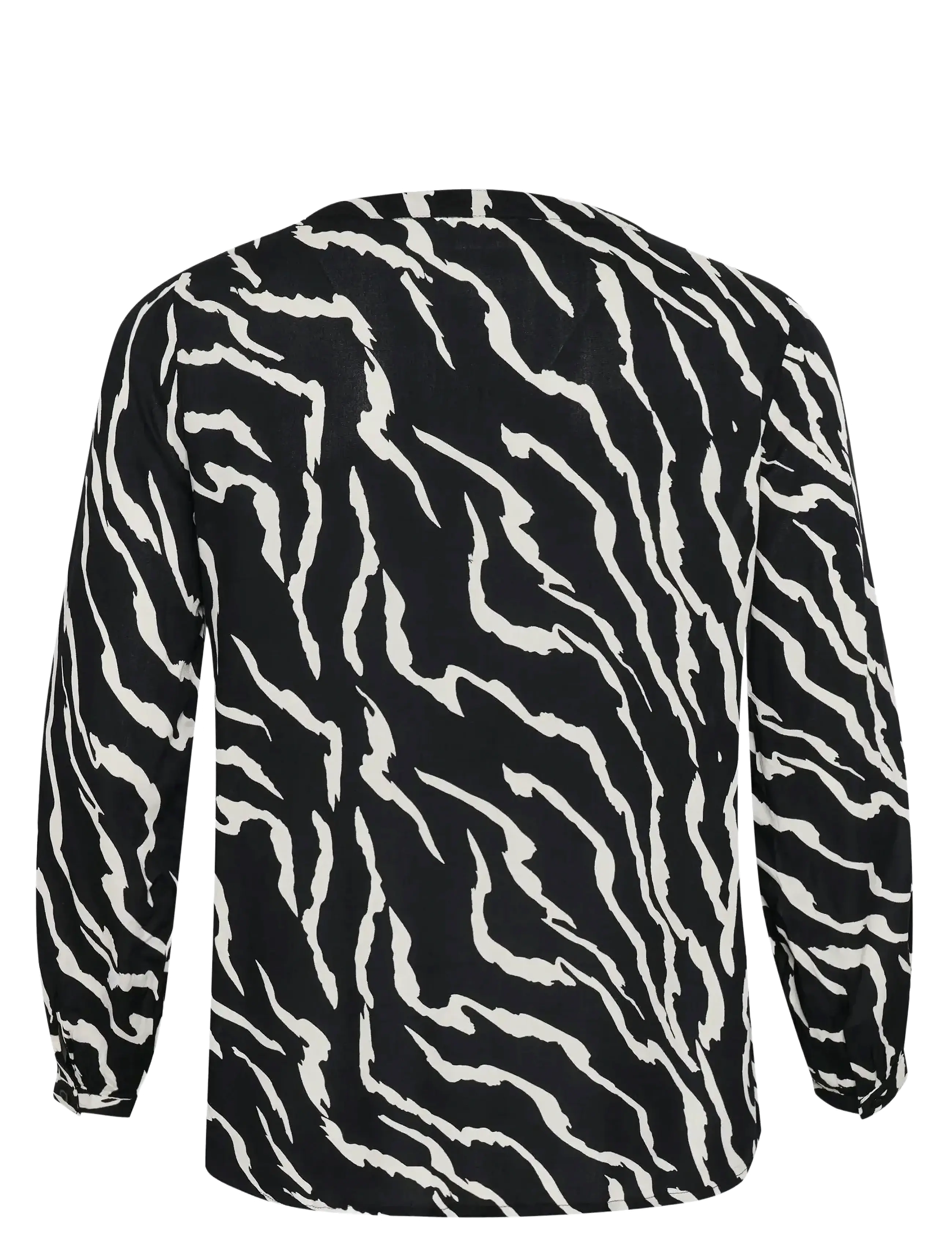 Kaffe Curve - KCmirta Tilly Blouse - pitkähihaiset puserot - black / antique zebra print - 2