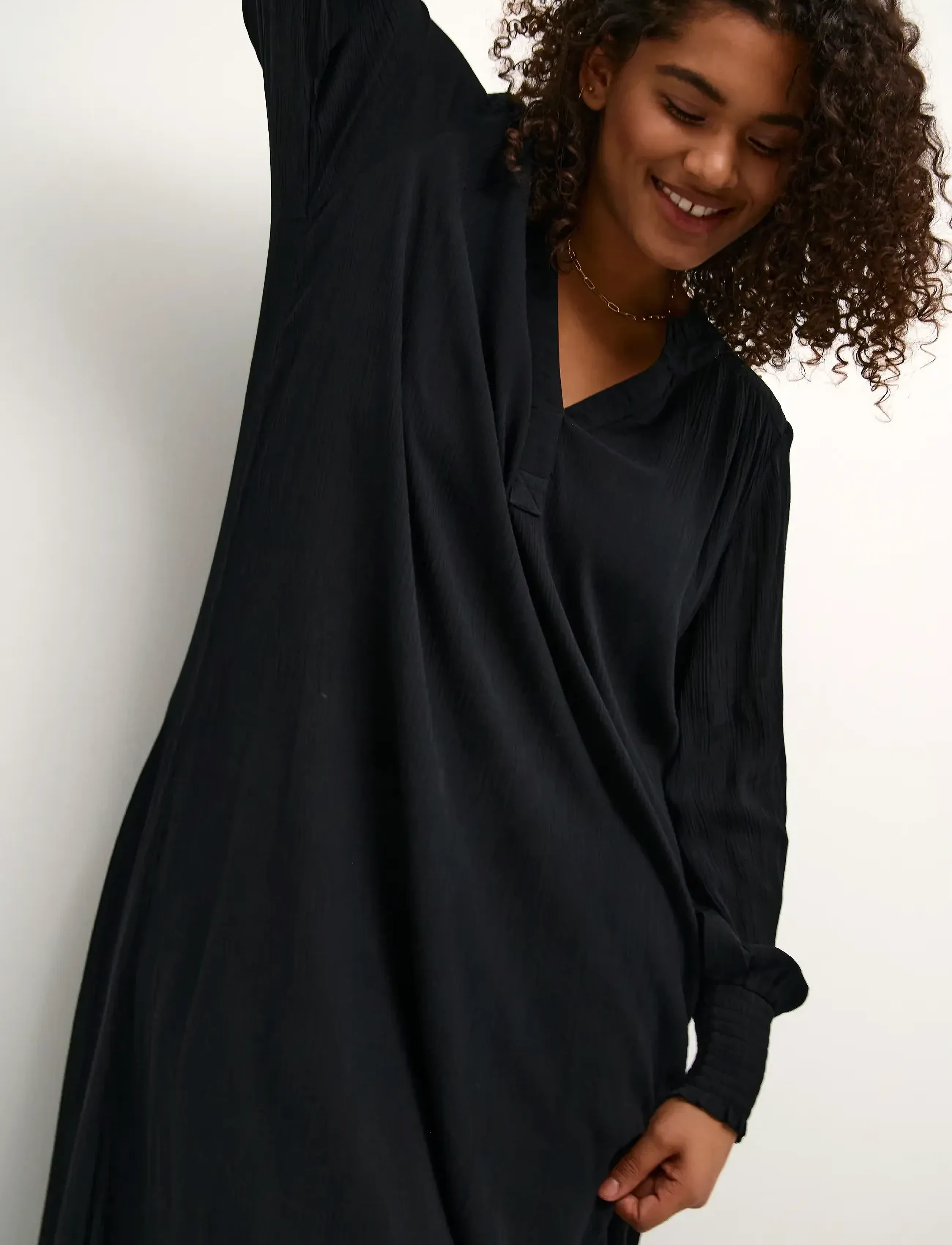 Kaffe Curve - KCmiriam Ami Dress - shirt dresses - black deep - 4