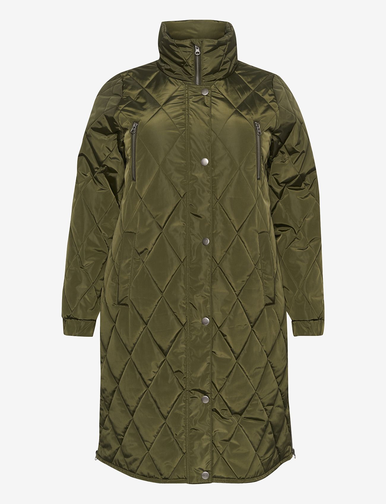 Kaffe Curve - KClinda Quilt Jacket - spring jackets - forest night - 0