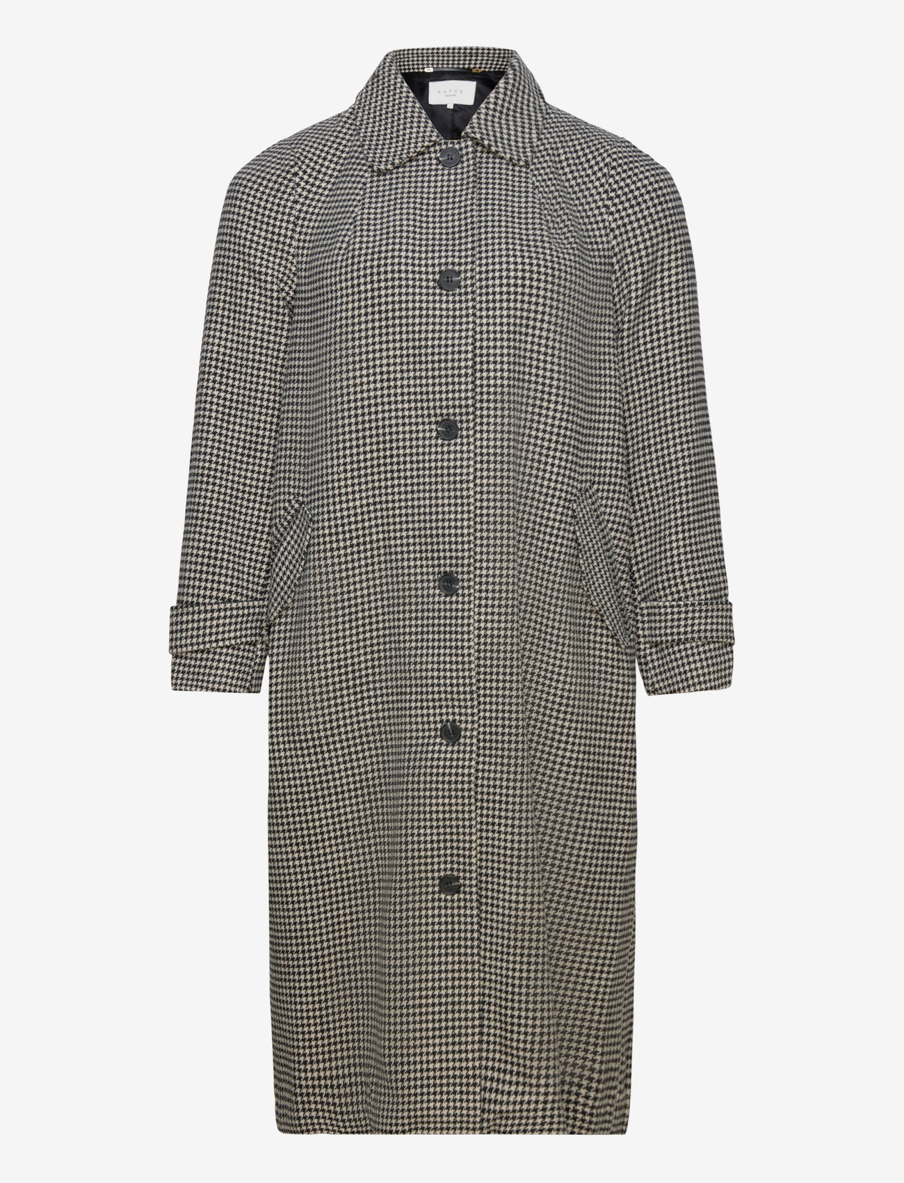 Kaffe Curve - KCgene Coat - black/ beige mini check - 0