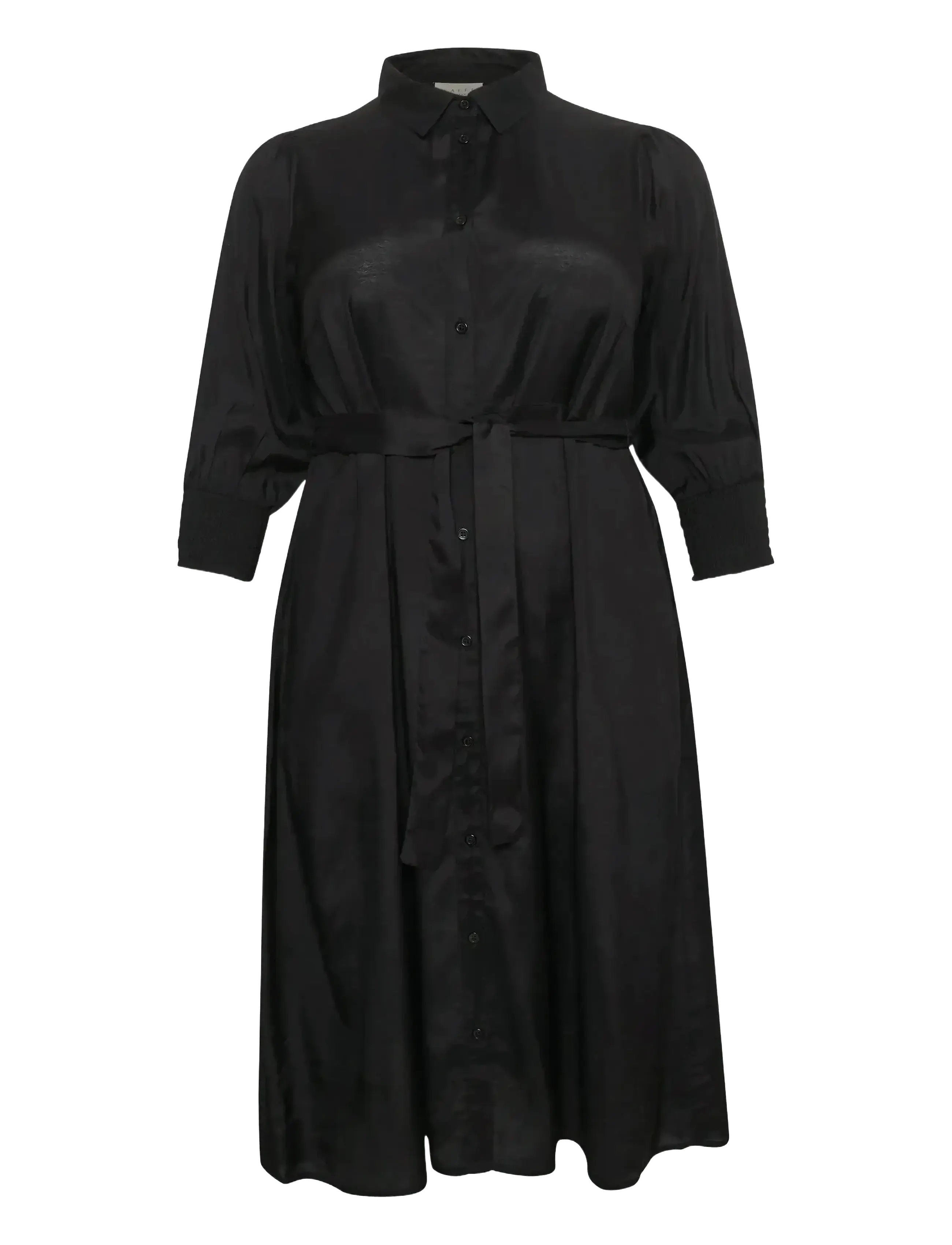 Kaffe Curve KCemina Oline Dress - Kleidid - BLACK DEEP / black