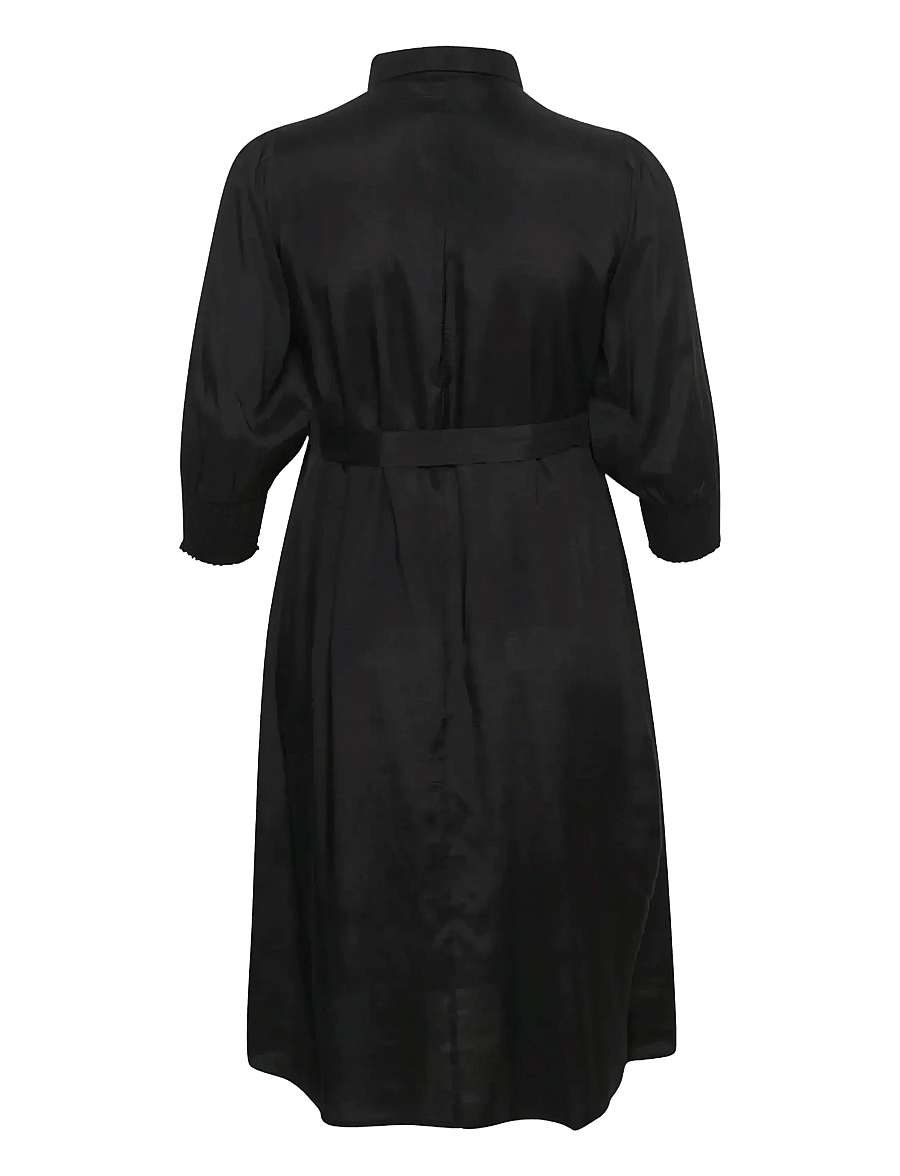 Kaffe Curve - KCemina Oline Dress - skjortekjoler - black deep - 2