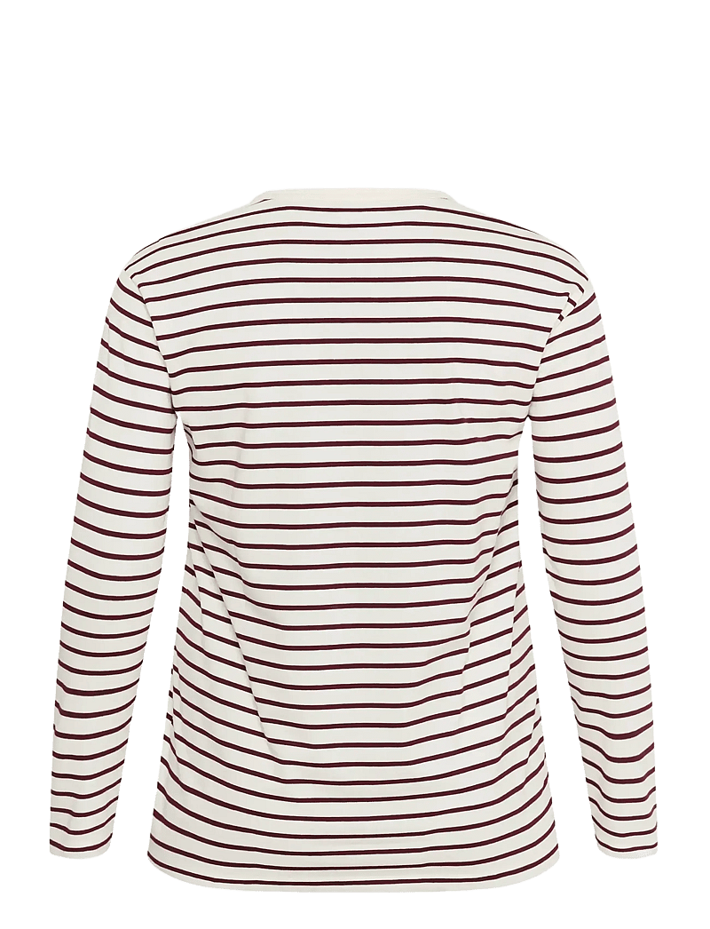 Kaffe Curve - KCwinni LS T-Shirt - långärmade toppar - ant. white / windsor stripe - 2