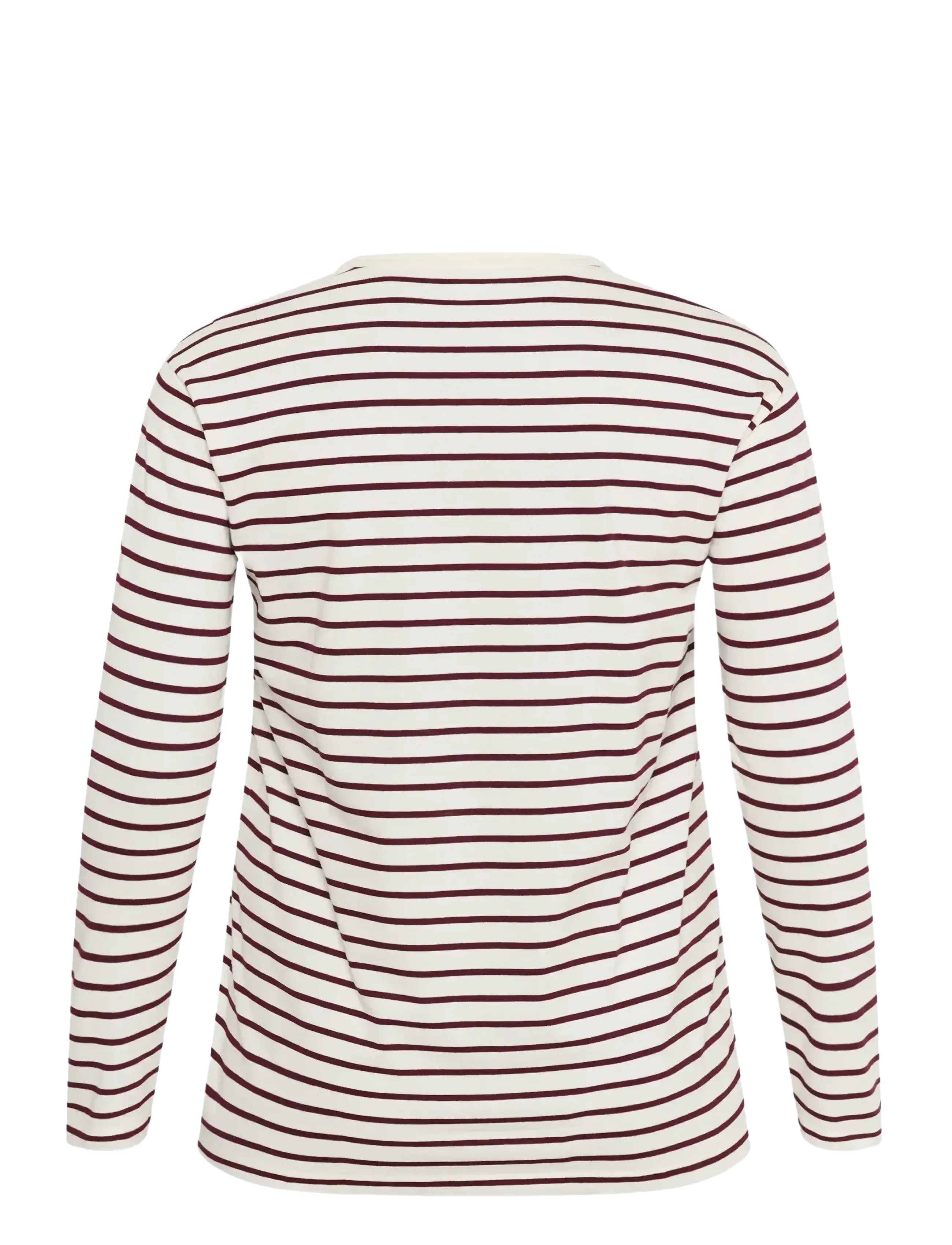 Kaffe Curve - KCwinni LS T-Shirt - pikkade varrukatega alussärgid - ant. white / windsor stripe - 2