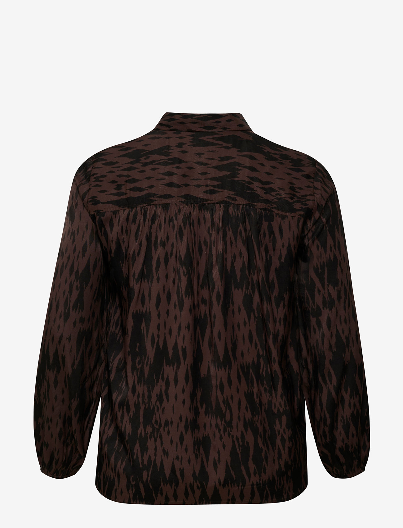 Kaffe Curve - KCria Blouse - long-sleeved blouses - brown / black graphic - 1