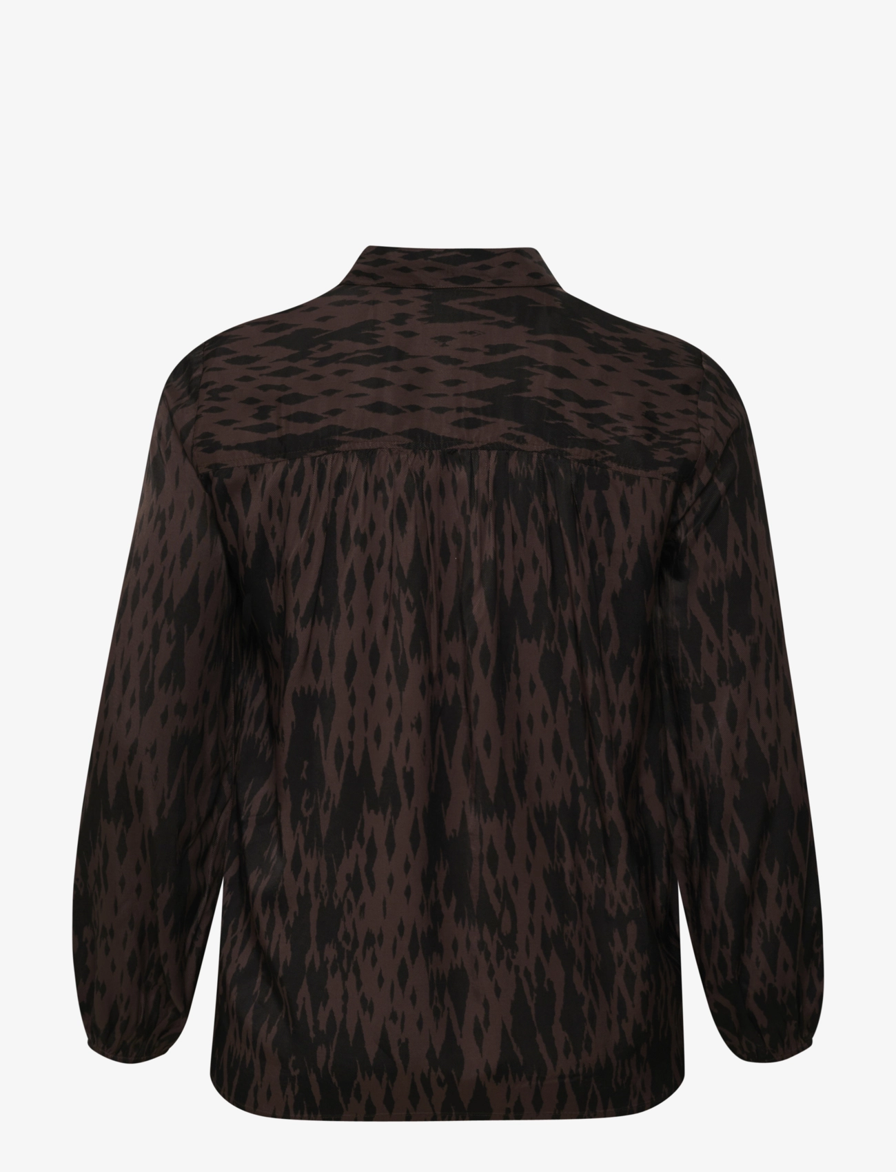 Kaffe Curve - KCria Blouse - langærmede bluser - brown / black graphic - 4