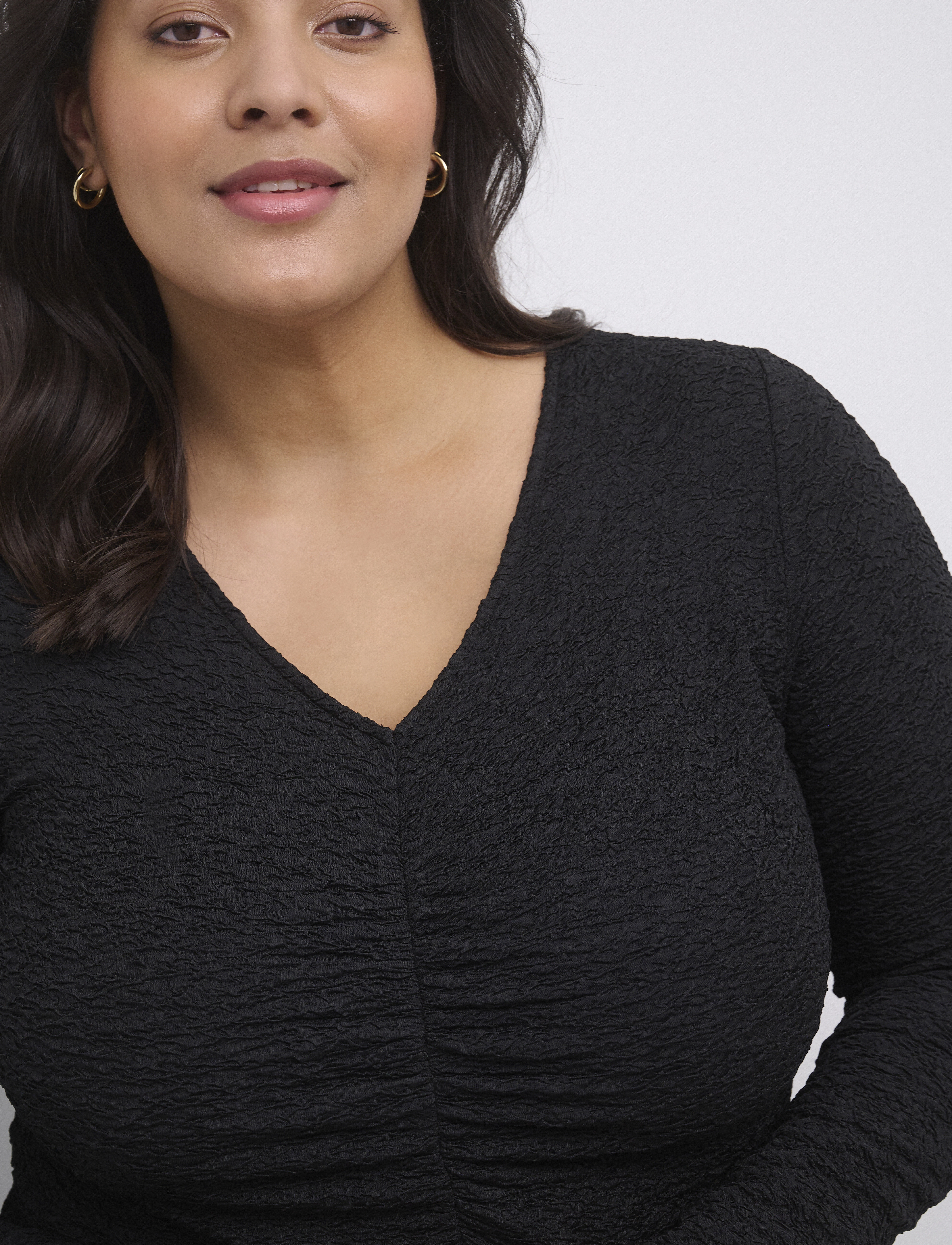 Kaffe Curve - KCronja Dress - kurze kleider - black deep - 4
