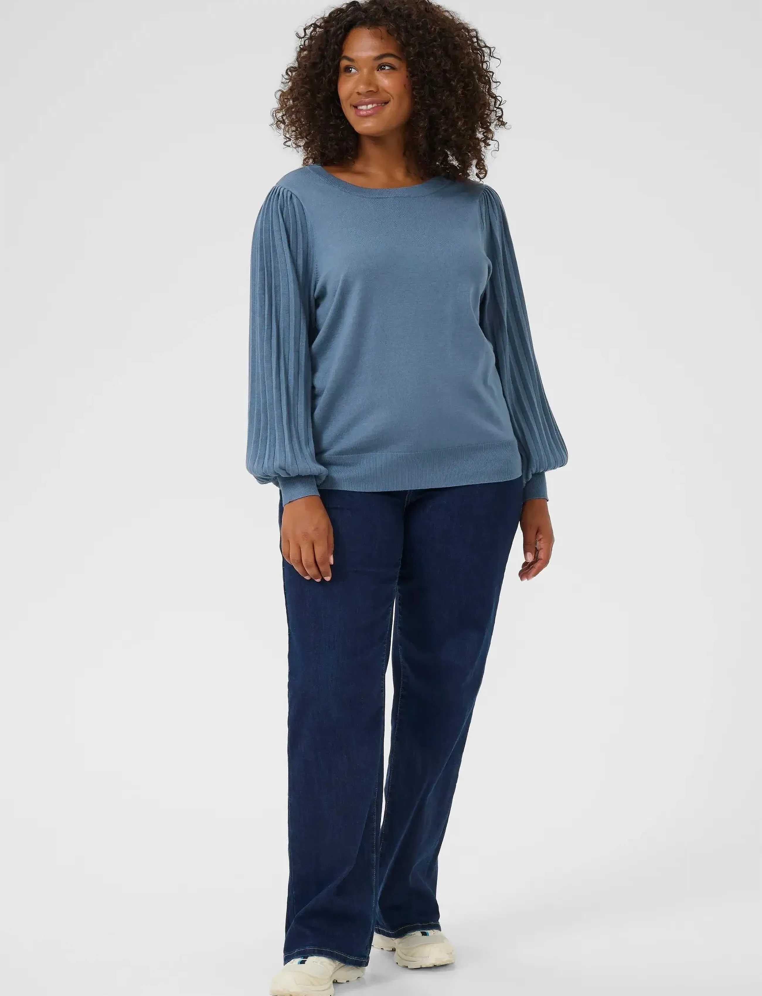 Kaffe Curve - KCloni Knit Pullover - pullover - bering sea - 3