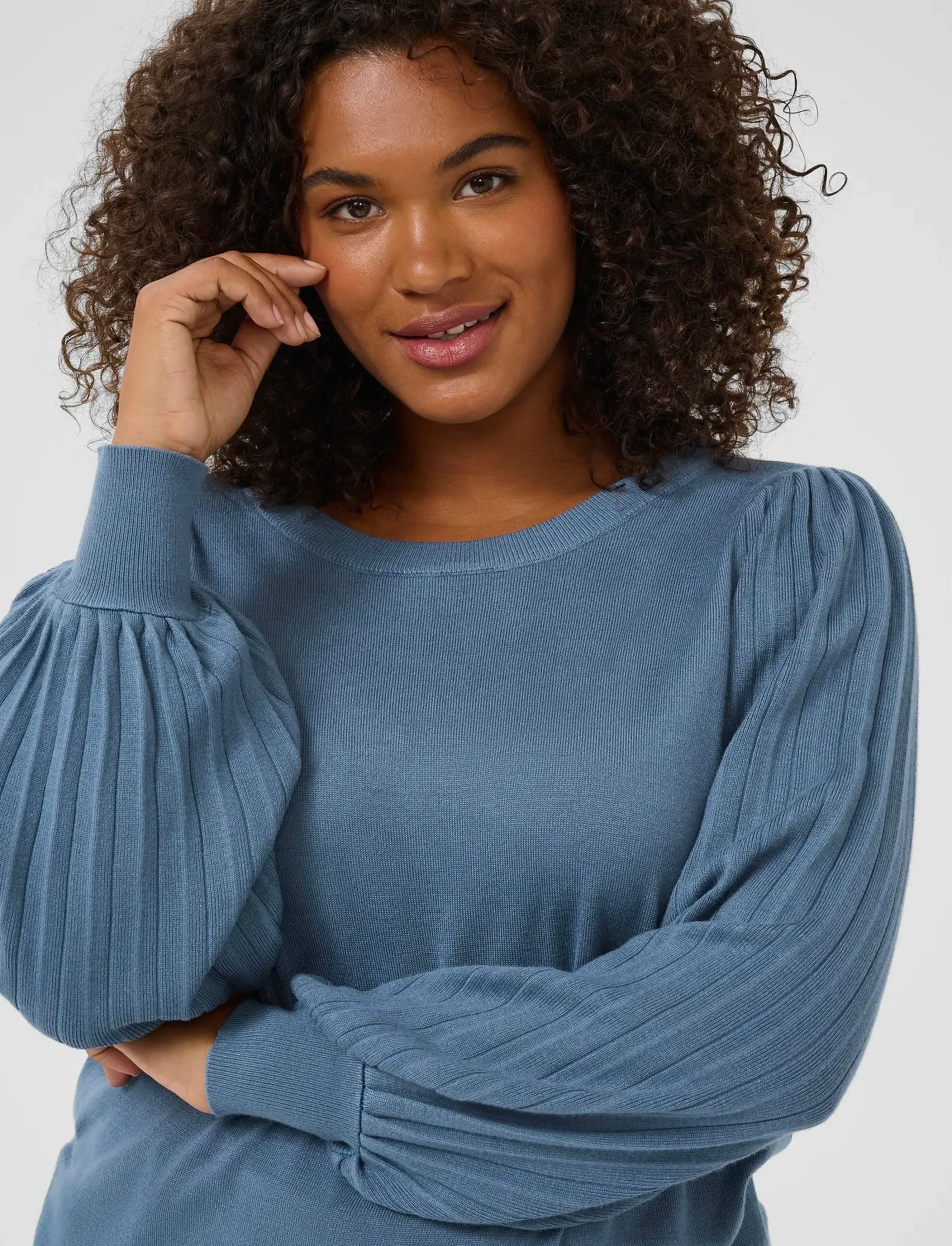 Kaffe Curve - KCloni Knit Pullover - pullover - bering sea - 5
