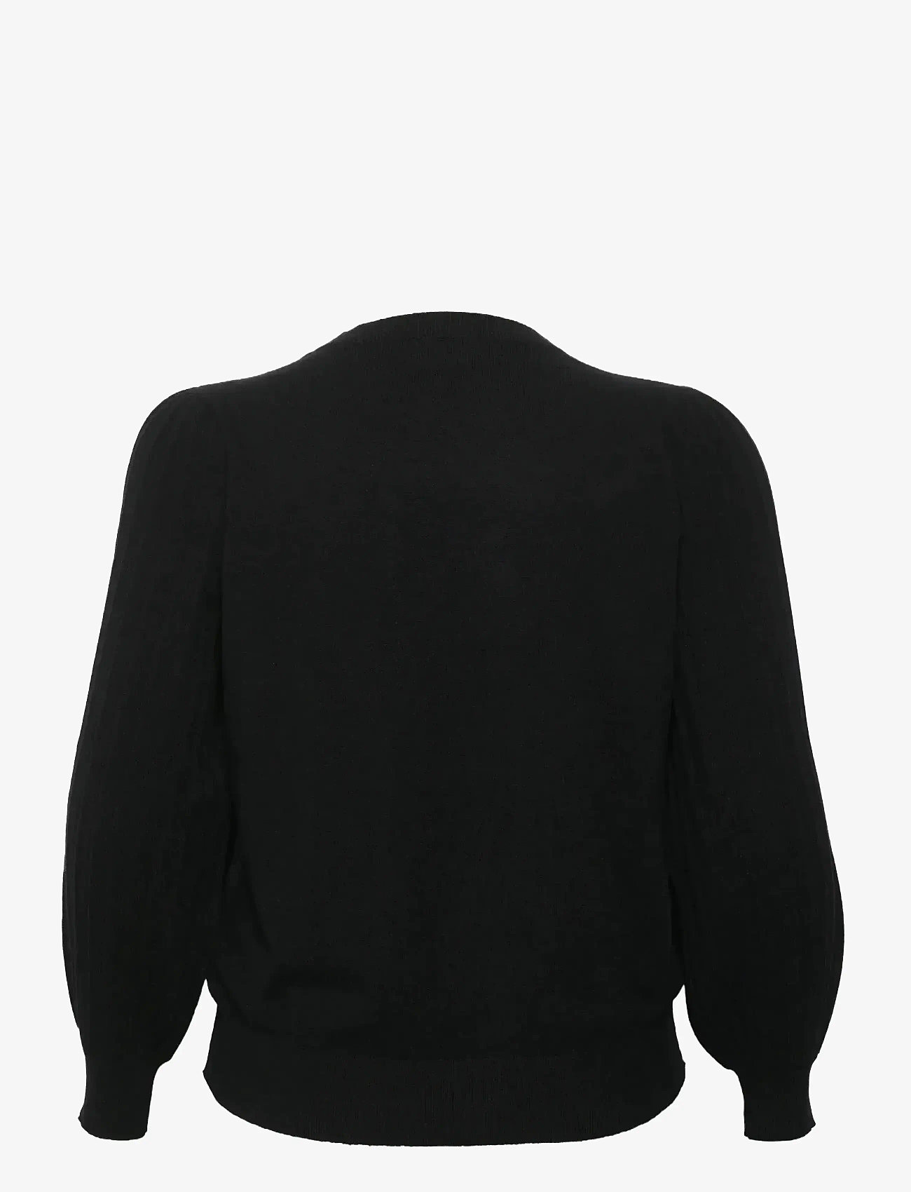 Kaffe Curve - KCloni Knit Pullover - efterårstøj - black deep - 1