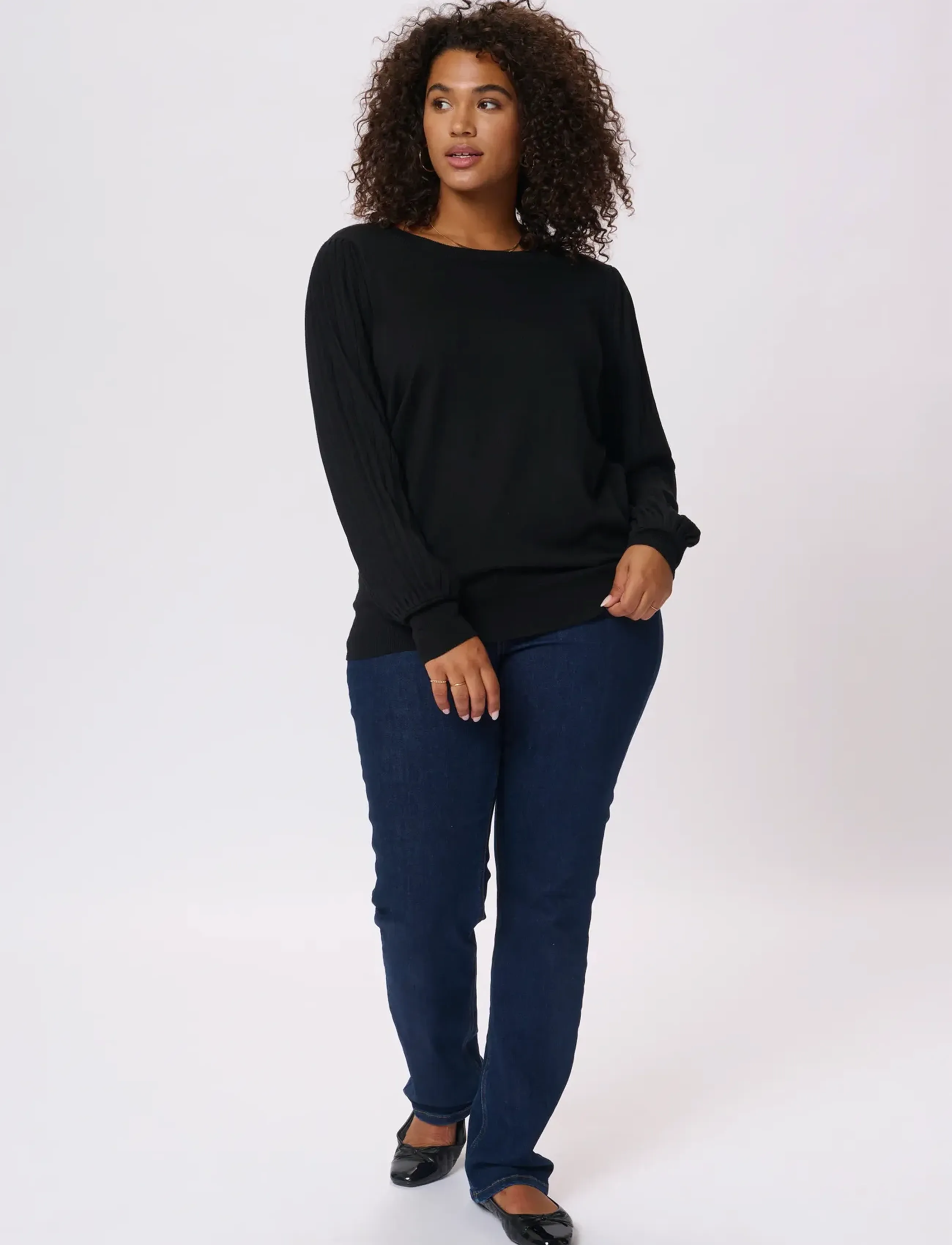 Kaffe Curve - KCloni Knit Pullover - pullover - black deep - 3