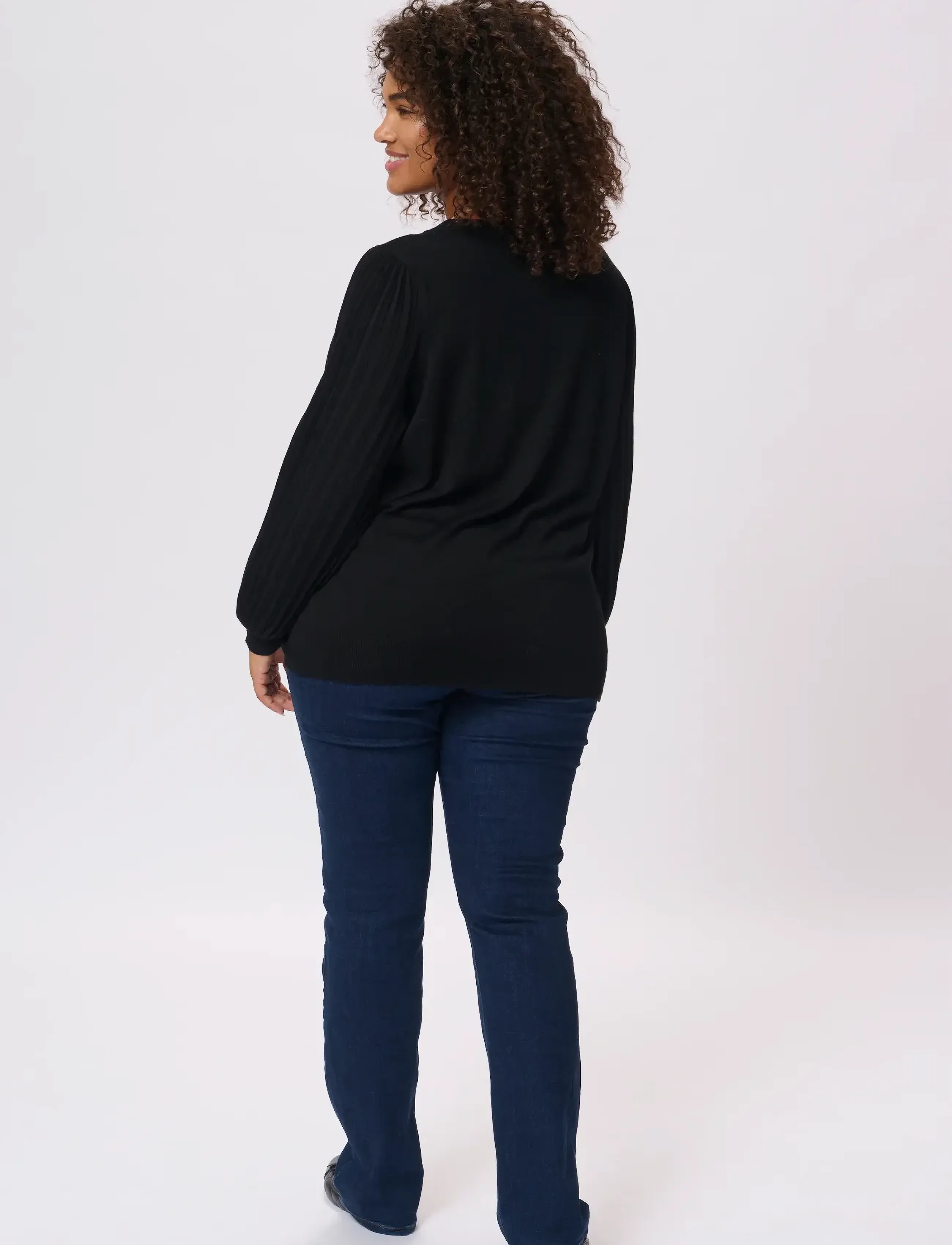 Kaffe Curve - KCloni Knit Pullover - pullover - black deep - 4
