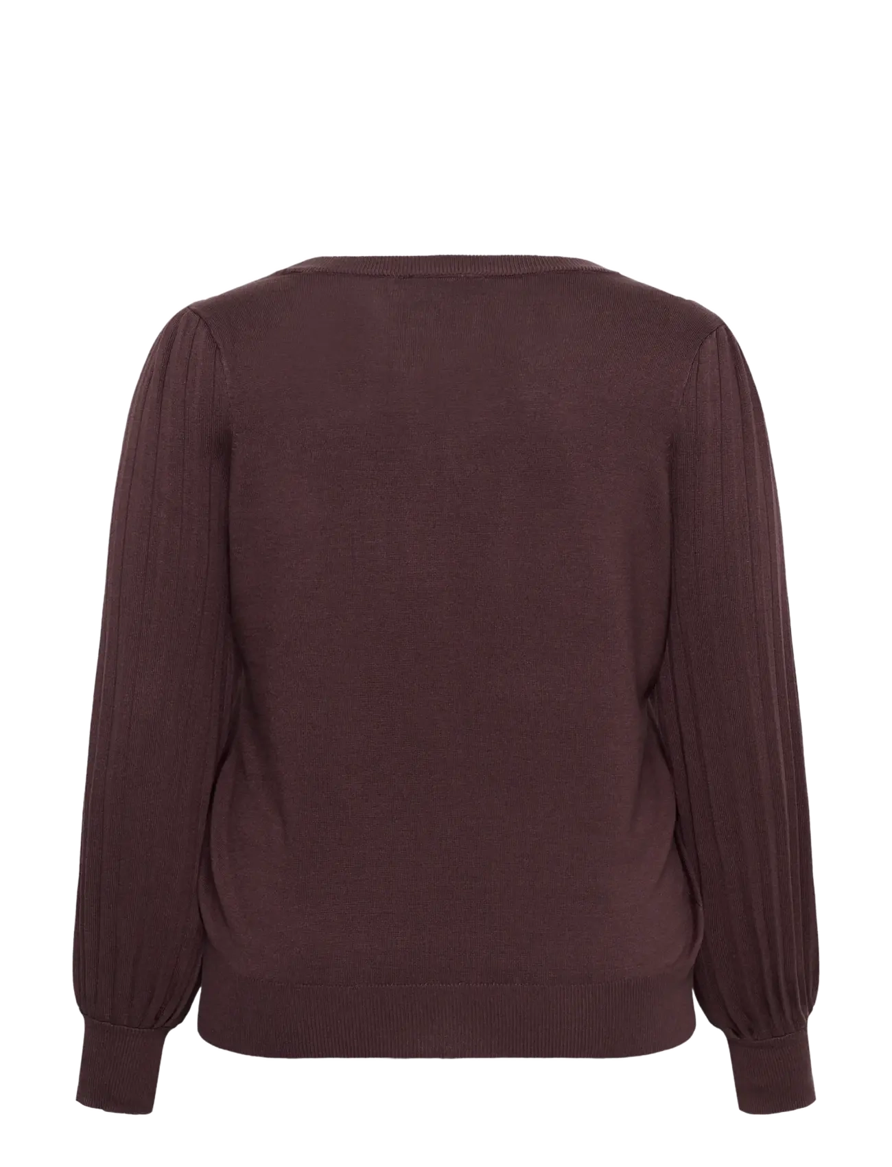 Kaffe Curve - KCloni Knit Pullover - striktrøjer - fudge - 1