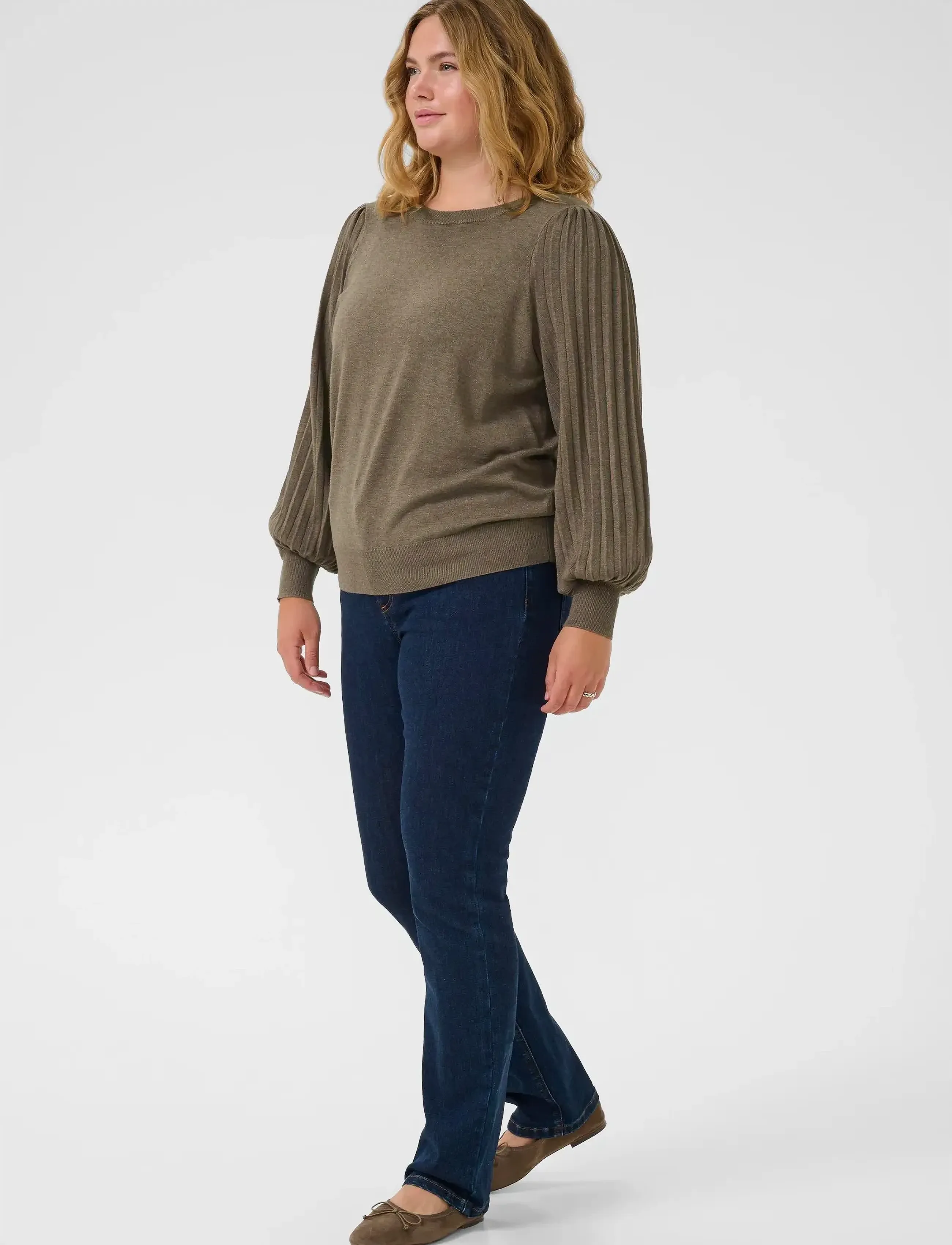 Kaffe Curve - KCloni Knit Pullover - jumpers - morel melange - 3
