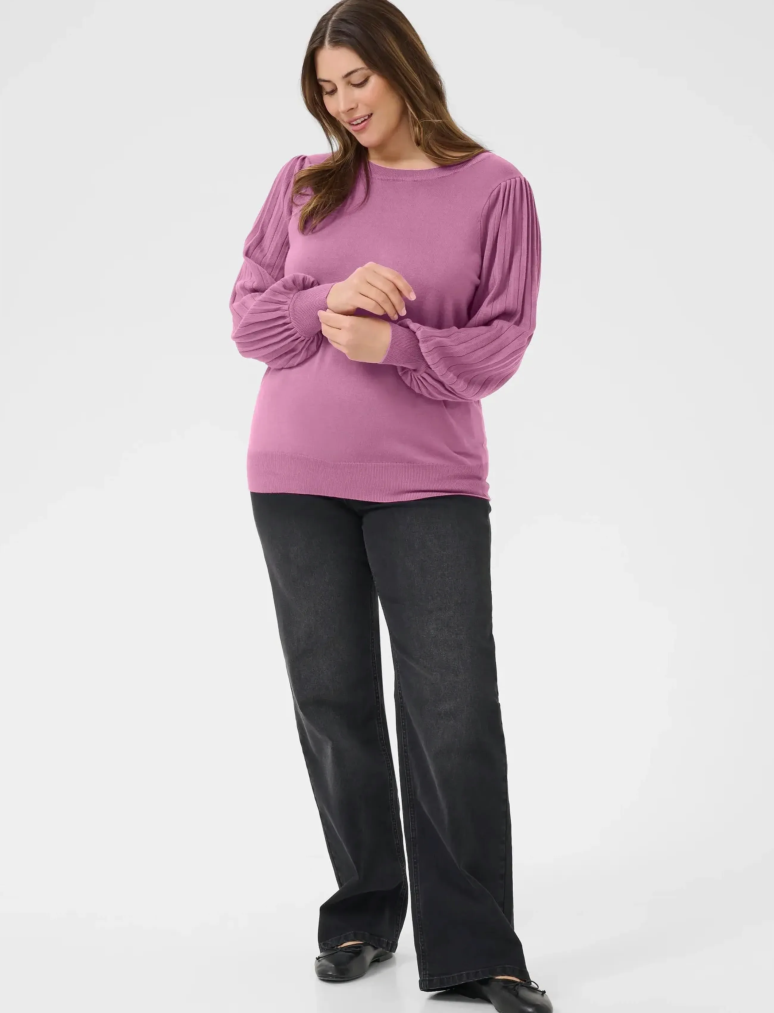 Kaffe Curve - KCloni Knit Pullover - tröjor - tulipwood - 3