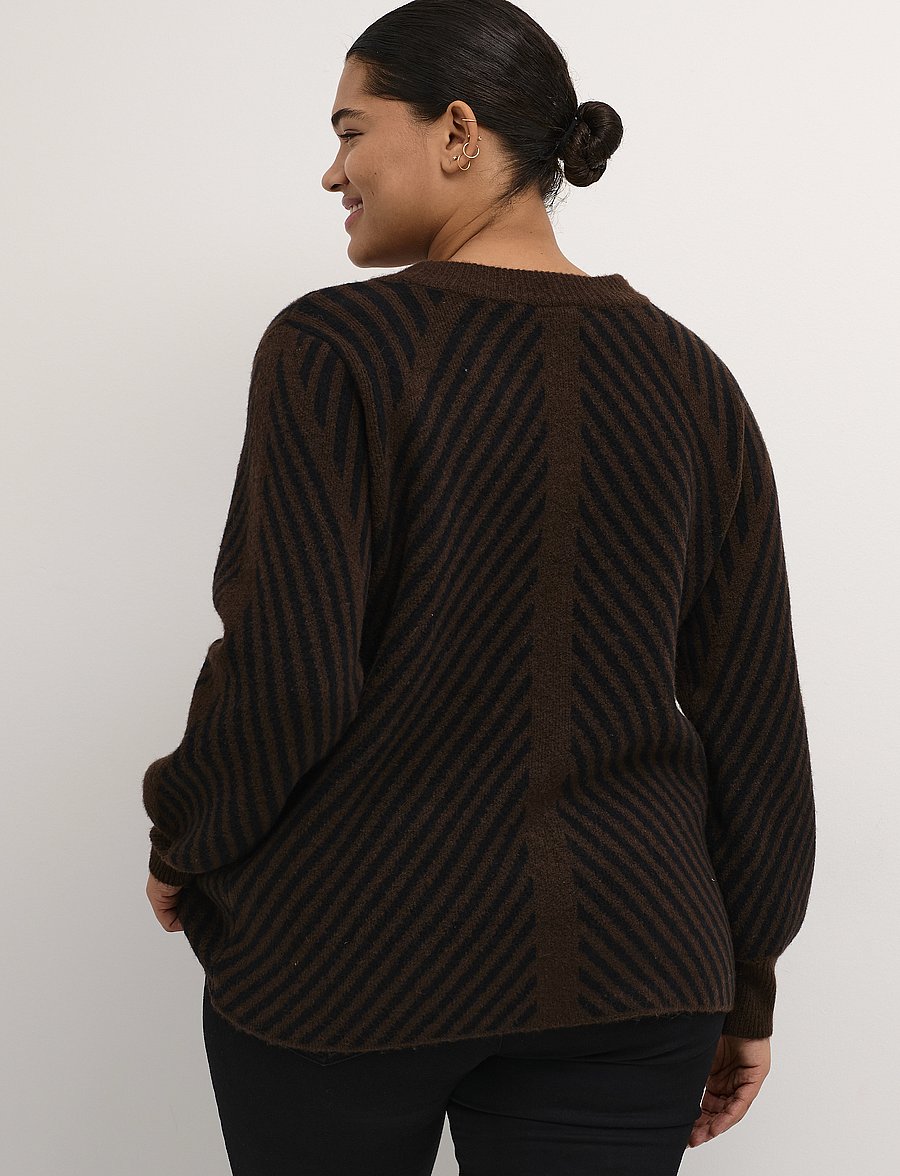 Kaffe Curve - KCvery Knit Pullover - pullover - java/black stripe - 4