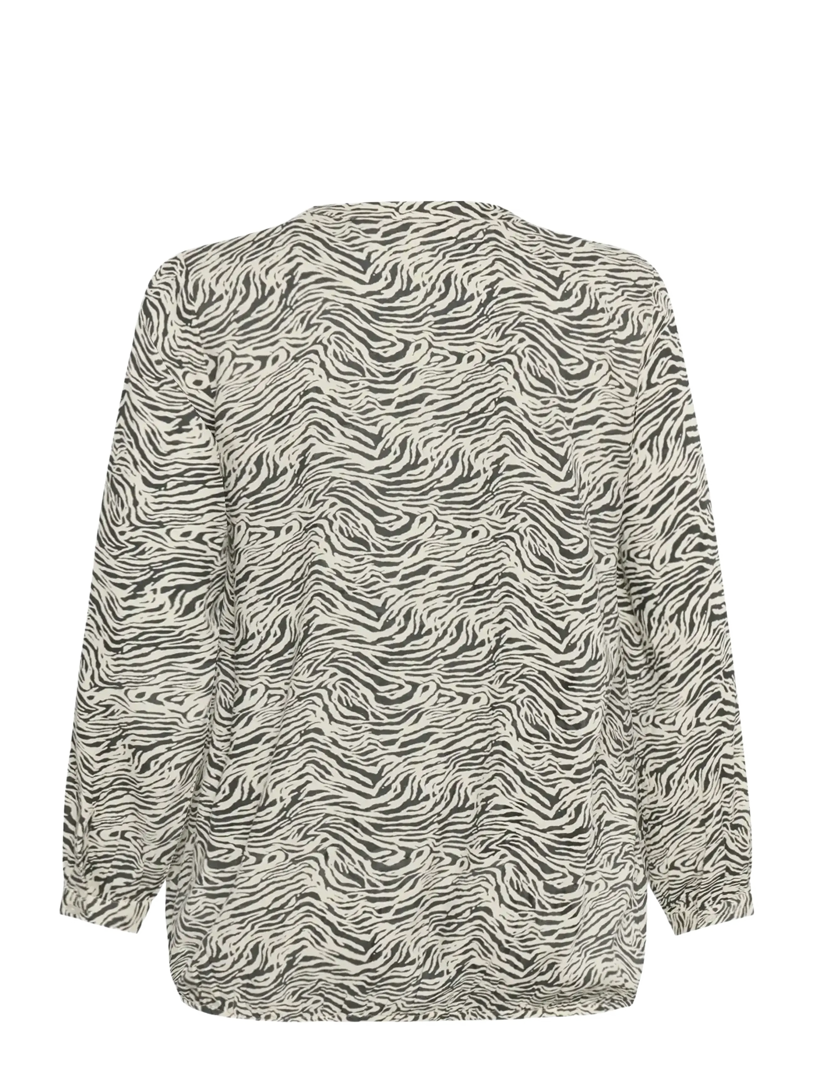 Kaffe Curve - KCdiana Blouse - pitkähihaiset kauluspaidat - black oyster/turtledove animal - 2