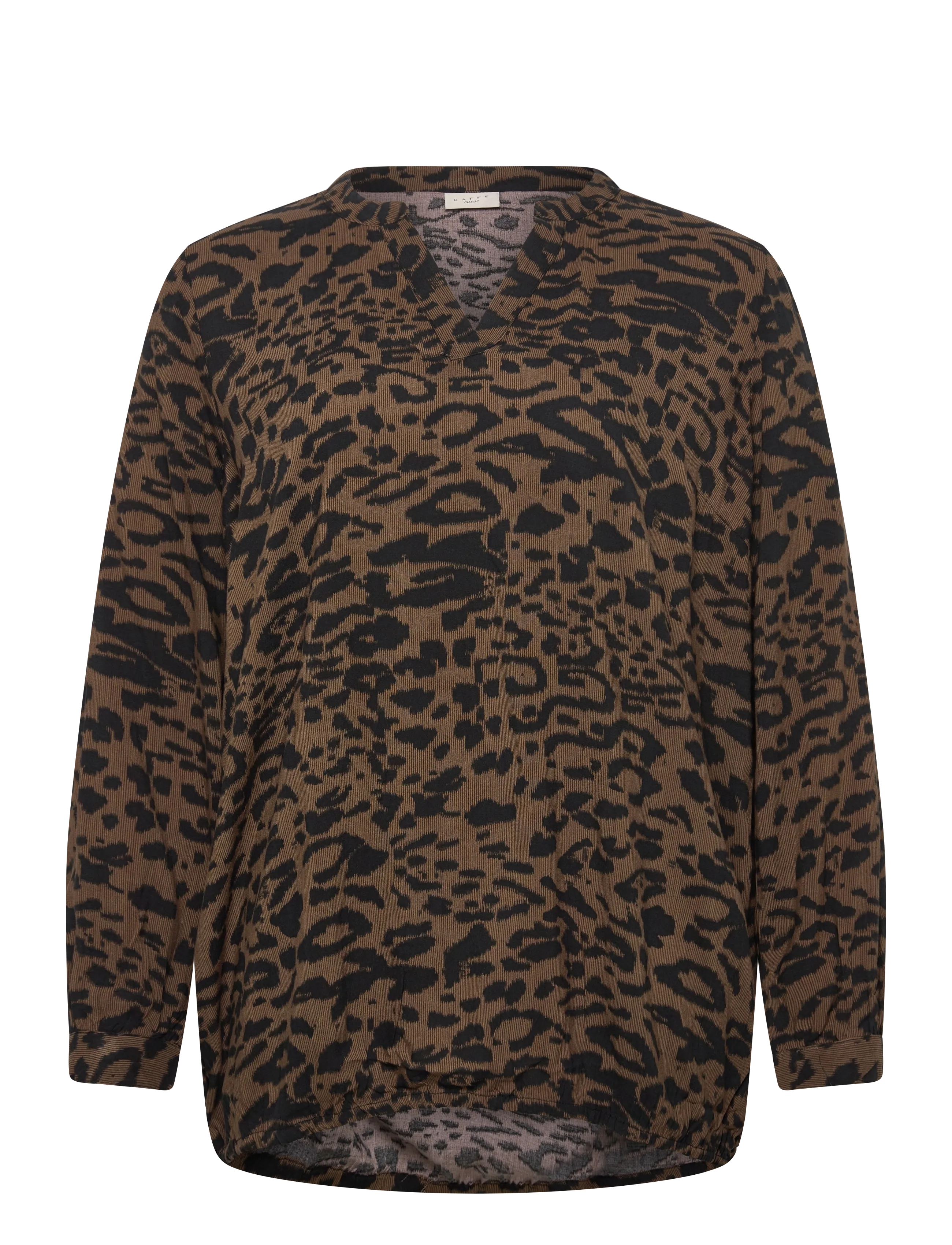Kaffe Curve KCdiana Blouse - Transitional Layering - BROWN/BLACK FLOWER PRINT / brown