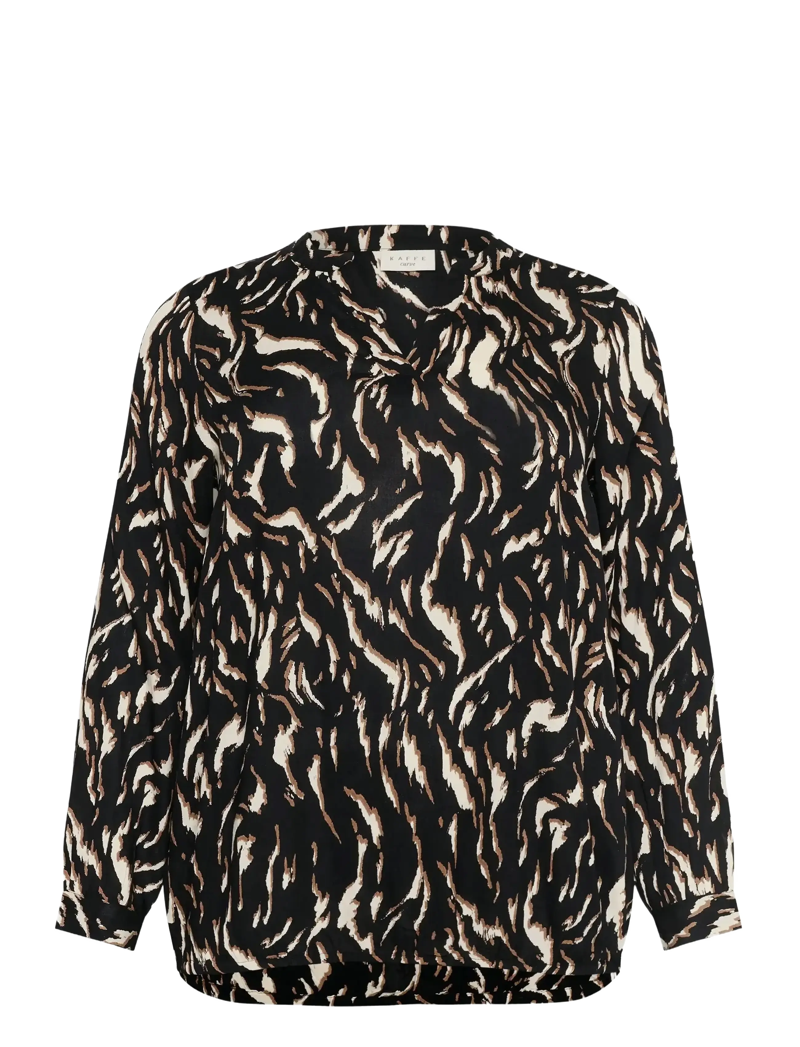 KAFFE CURVE Kcdiana Bluse Braun - 54 - Damen